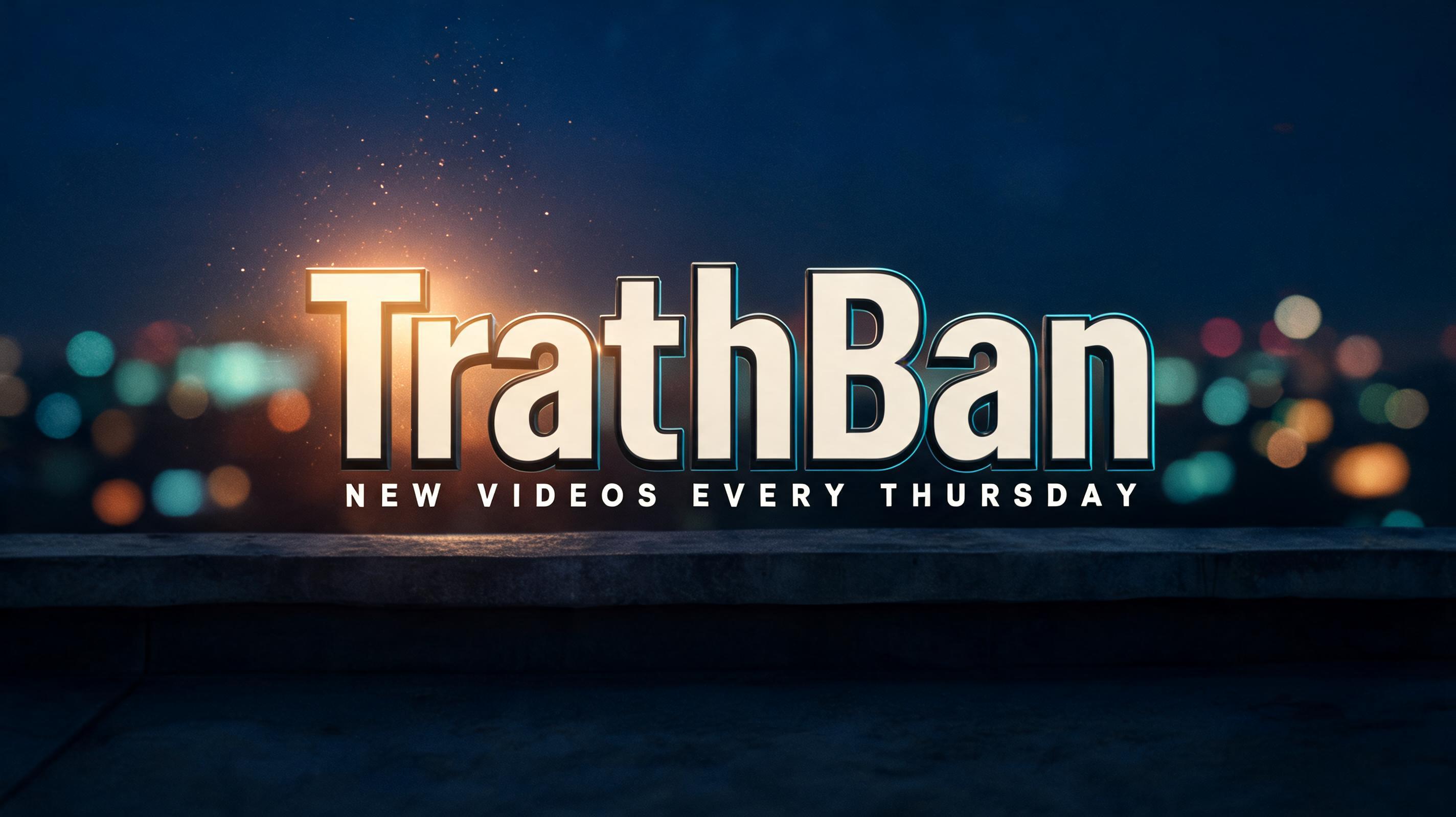 "TrathBan
NEW VIDEOS EVERY THURSDAY" — Cinematic Youtube Creator | AI Text Effect Generator