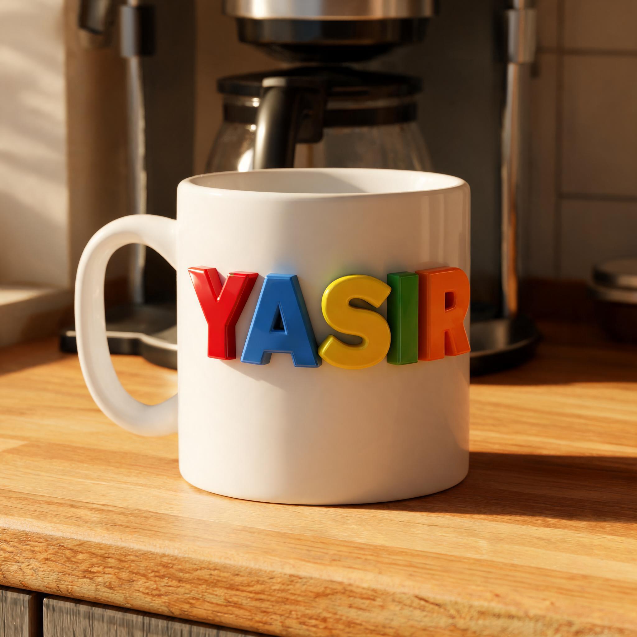 "Yasir" — 3d Bold | AI Text Effect Generator