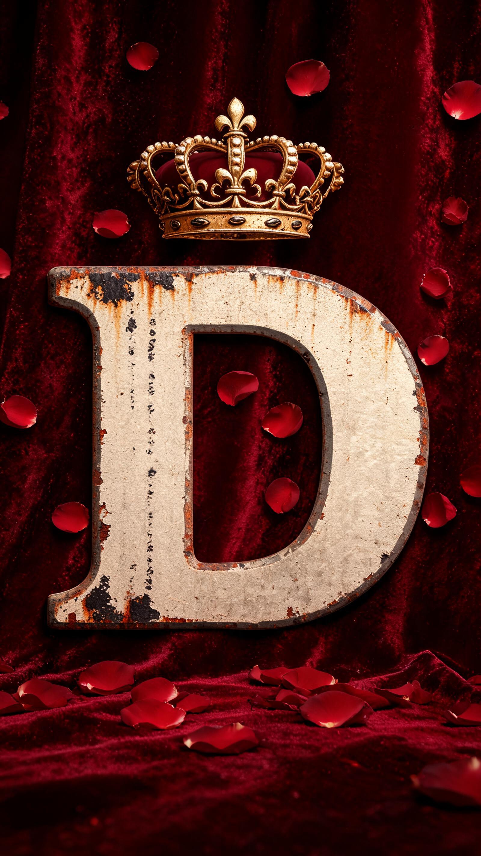 "D" — Vintage | AI Text Effect Generator