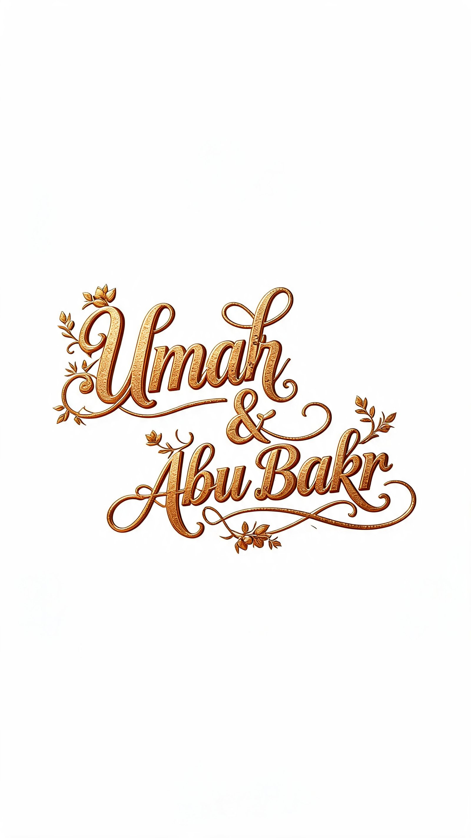"Umar & Abu Bakr" — Luxury Gold | AI Text Effect Generator
