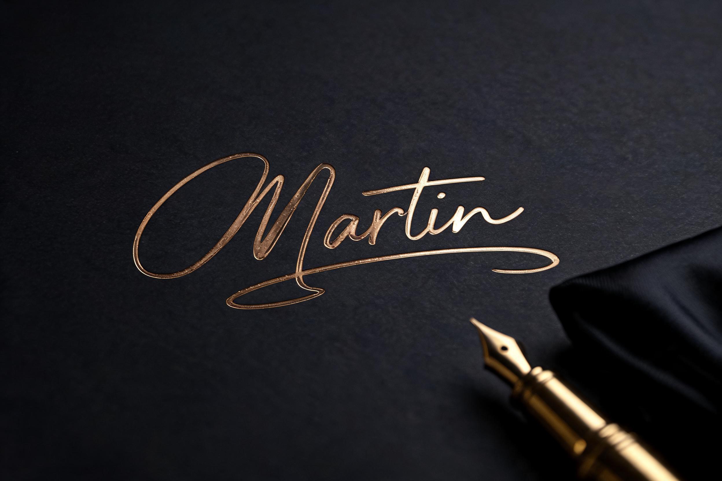 "Martin" — Elegant Script | AI Text Effect Generator