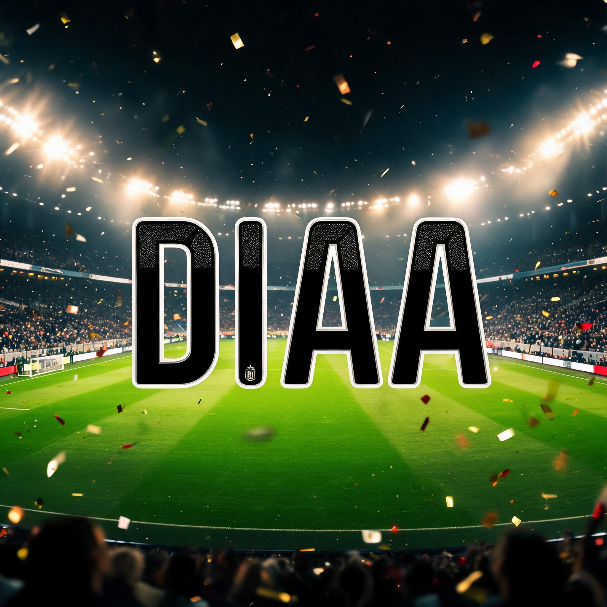 "diaa" — Sports Football | AI Text Effect Generator