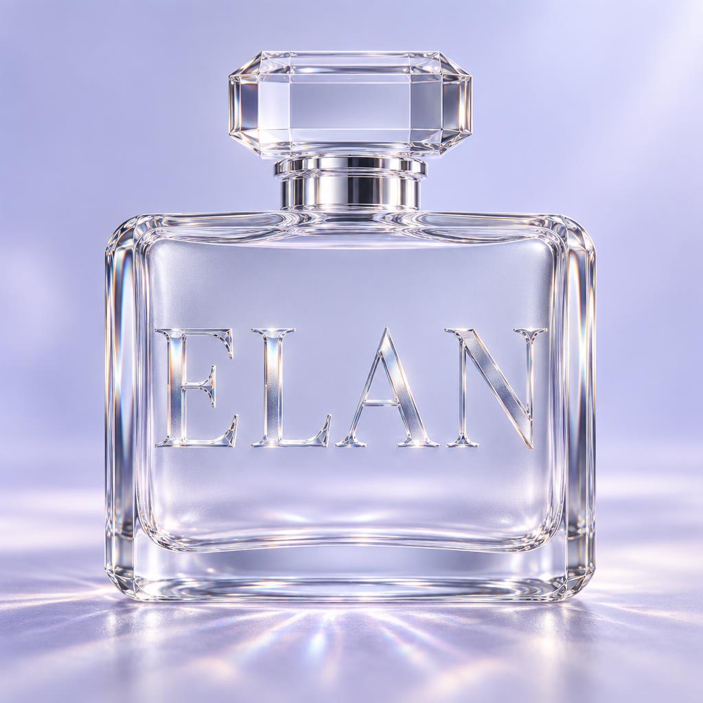 "ELAN" — Glass | AI Text Effect Generator