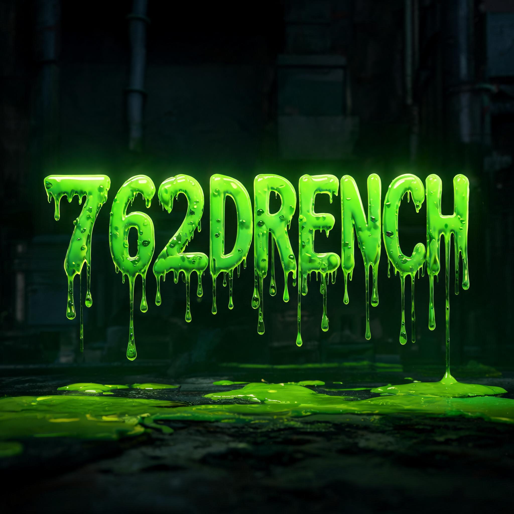 "762DRENCH" — Drip Font | AI Text Effect Generator