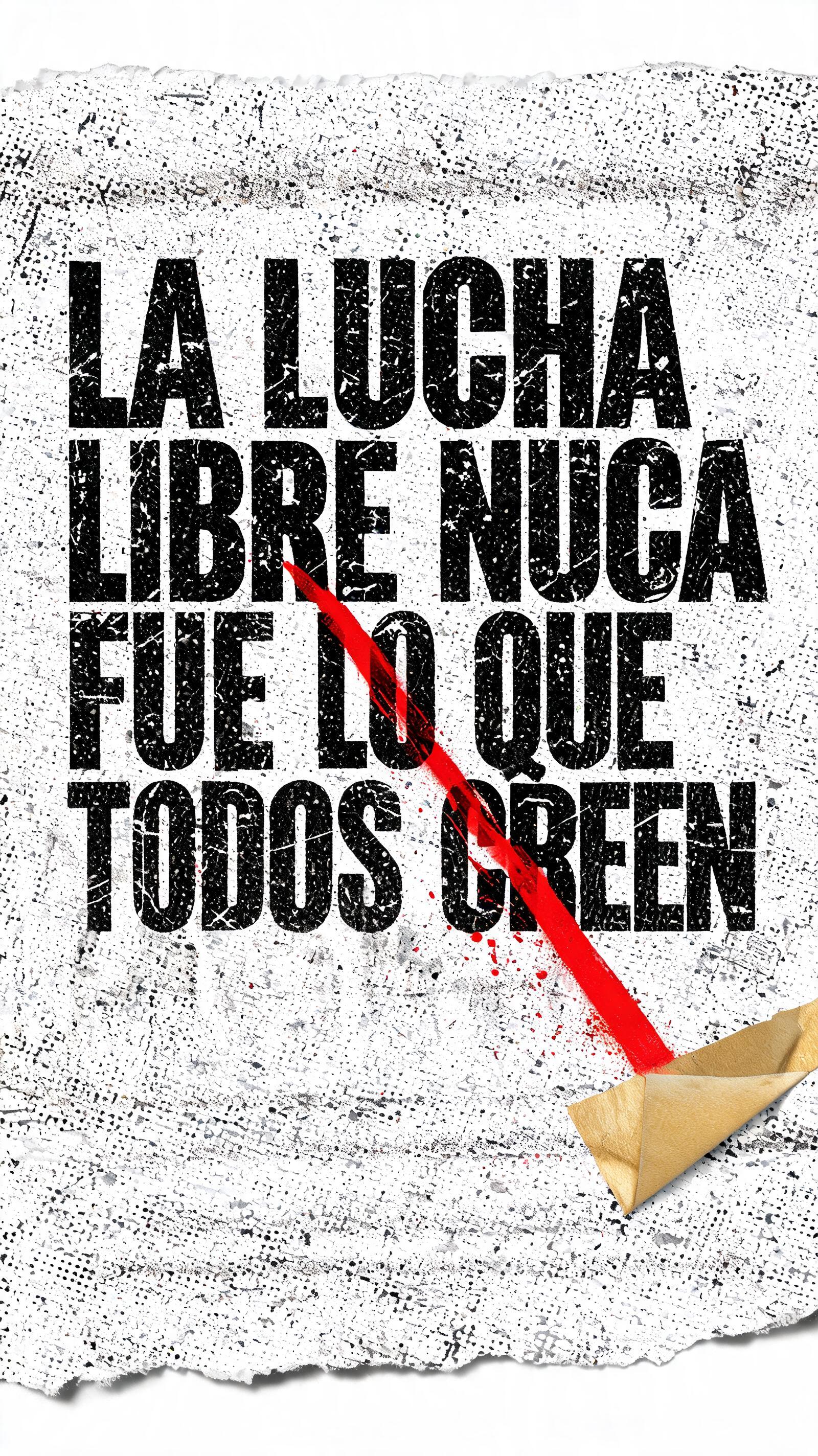 "LA LUCHA LIBRE NUCA FUE
LO QUE TODOS CREEN" — Grunge text effect