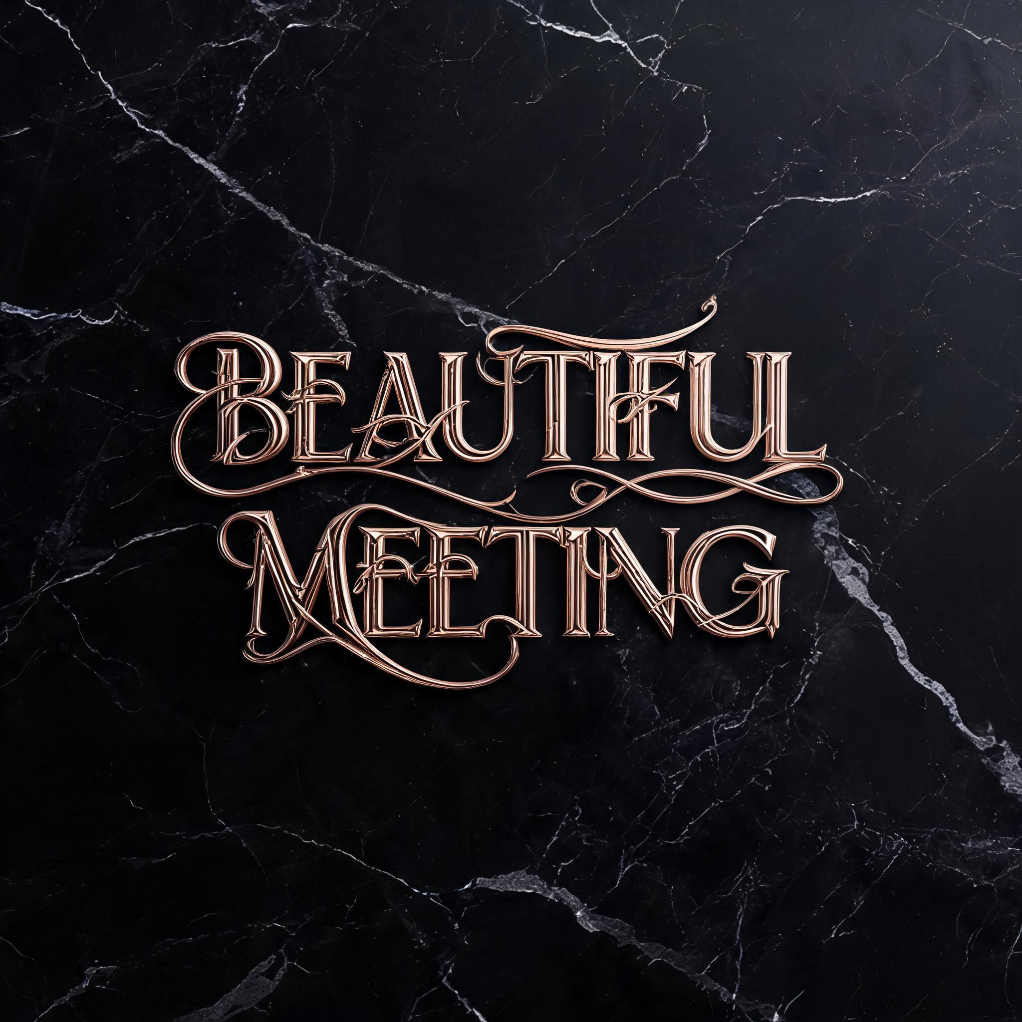 "Beautiful meeting" — Elegant Script | AI Text Effect Generator