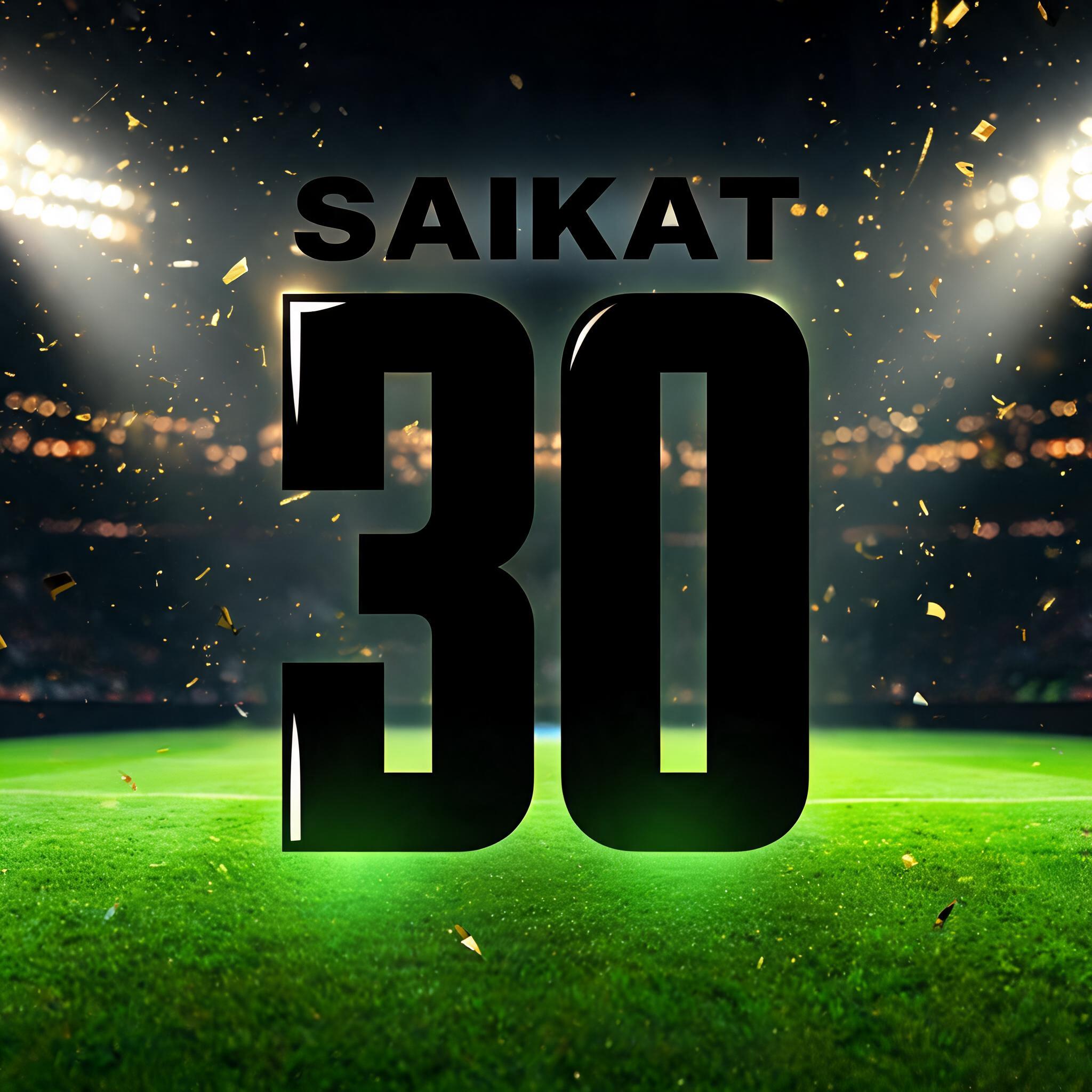 "SAIKAT 
30" — Sports Football | AI Text Effect Generator
