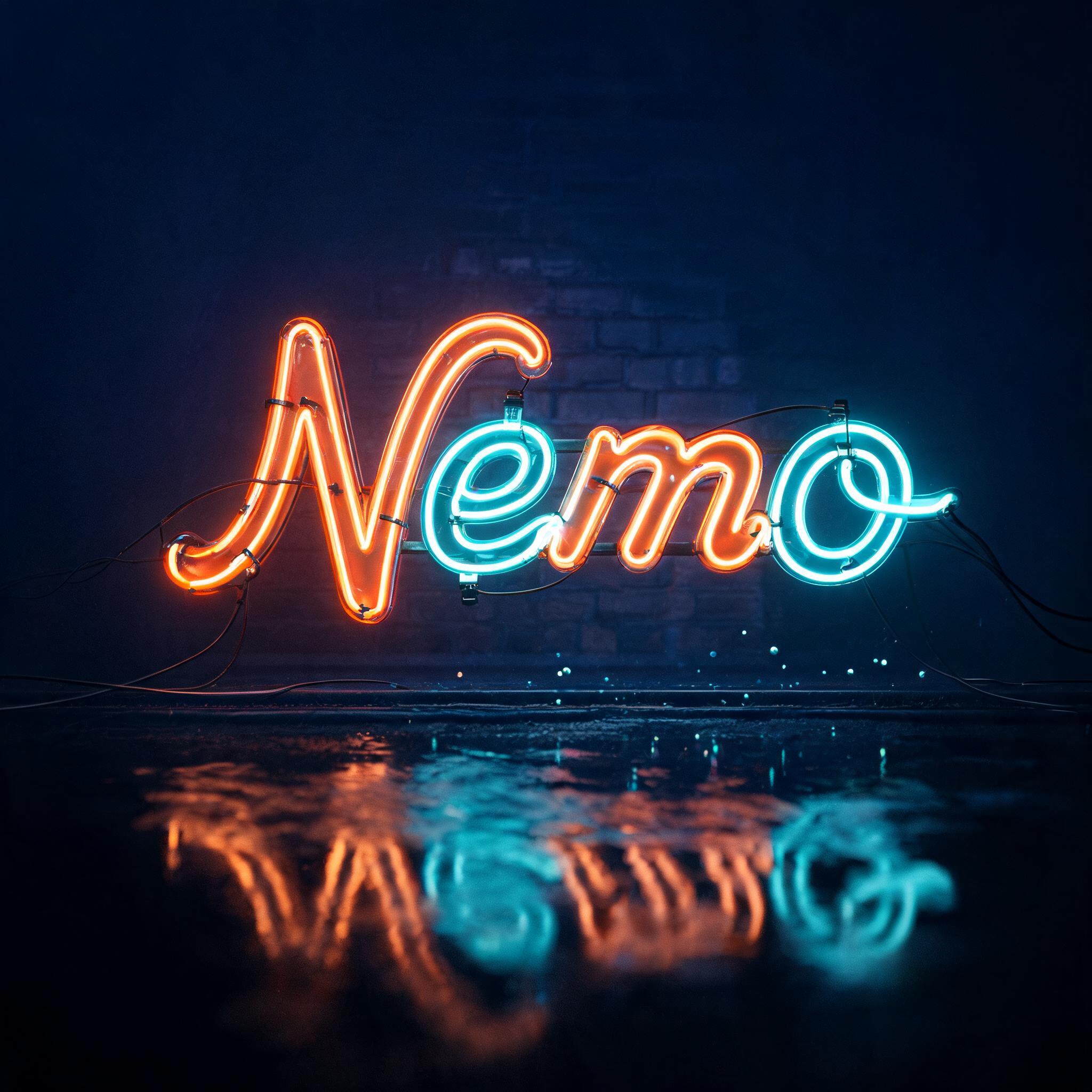 "Nemo" — Neon Glow | AI Text Effect Generator