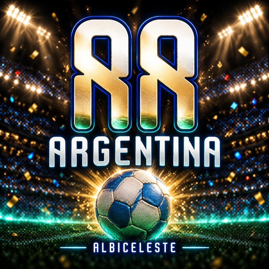 "AA
ARGENTINA
ALBICELESTE" — Sports Football | AI Text Effect Generator
