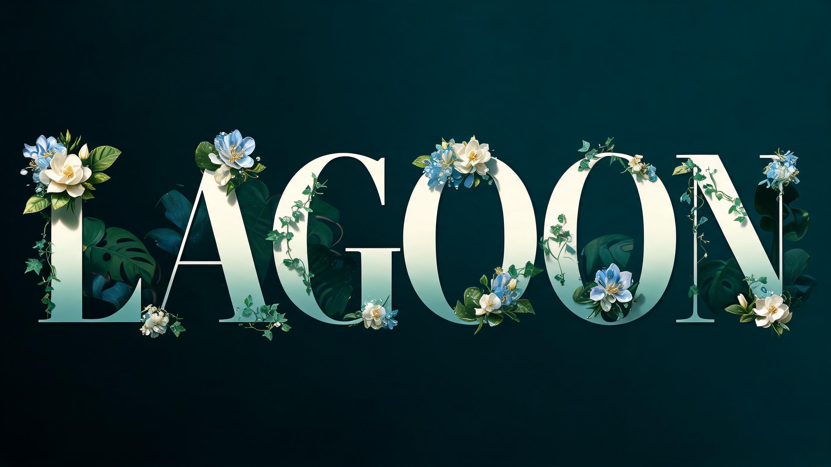"LAGOON" — Floral | AI Text Effect Generator