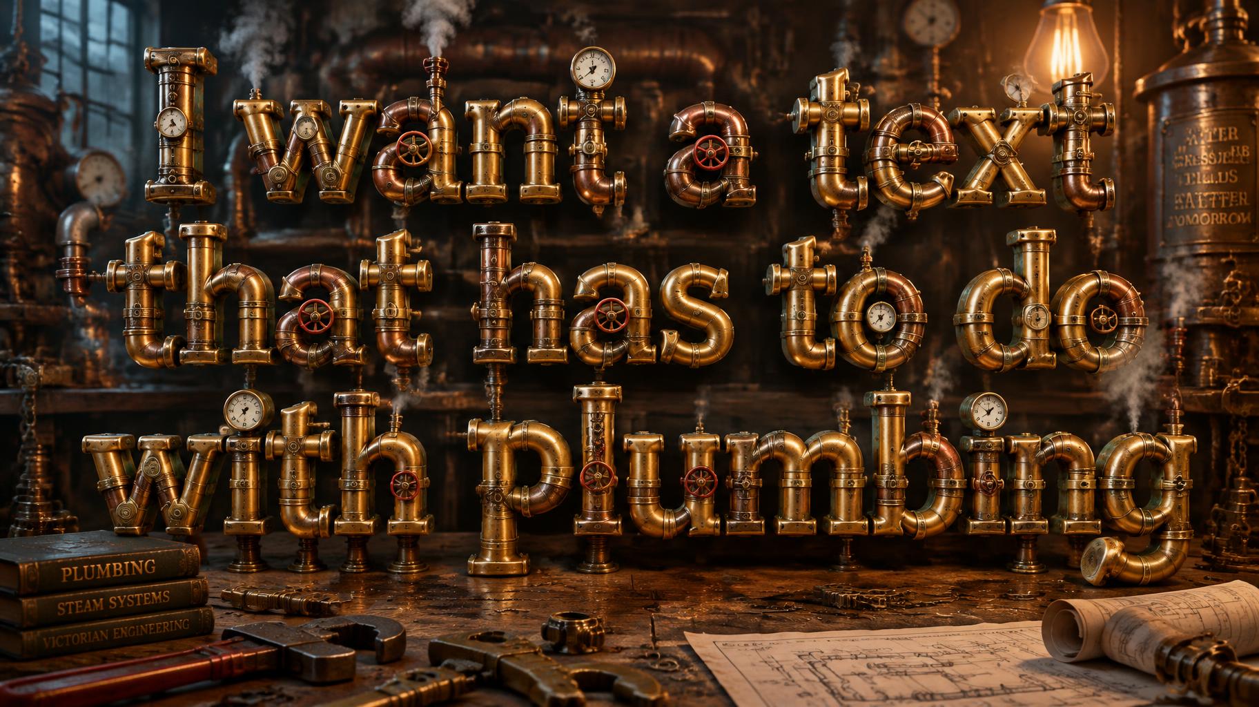 I want a text that has to do with plumbing