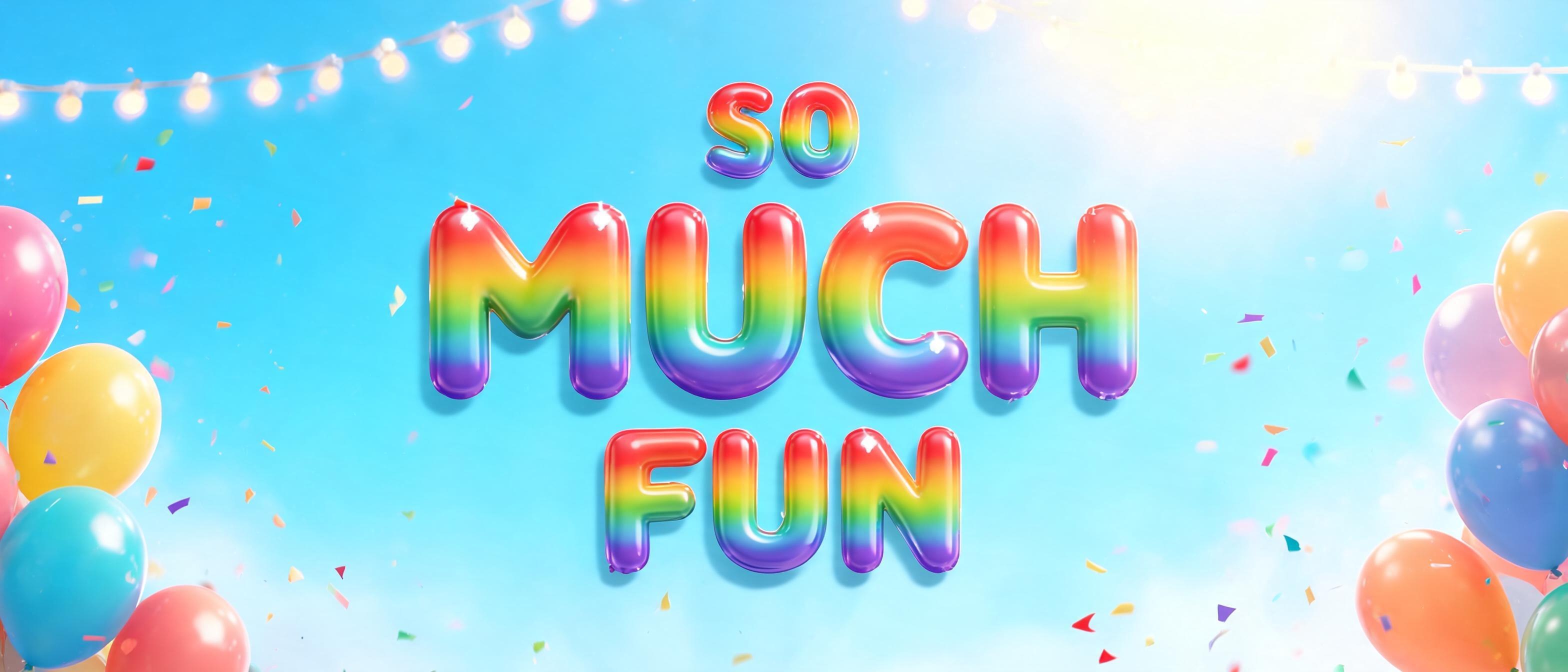 "SO MUCH FUN" — Rainbow | AI Text Effect Generator