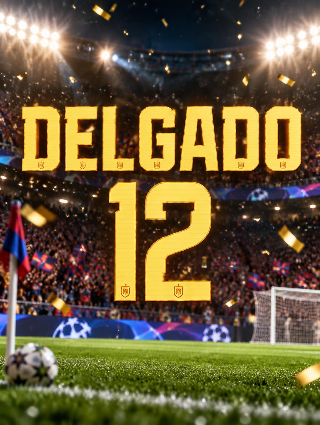 "DELGADO 12" — Sports Football | AI Text Effect Generator