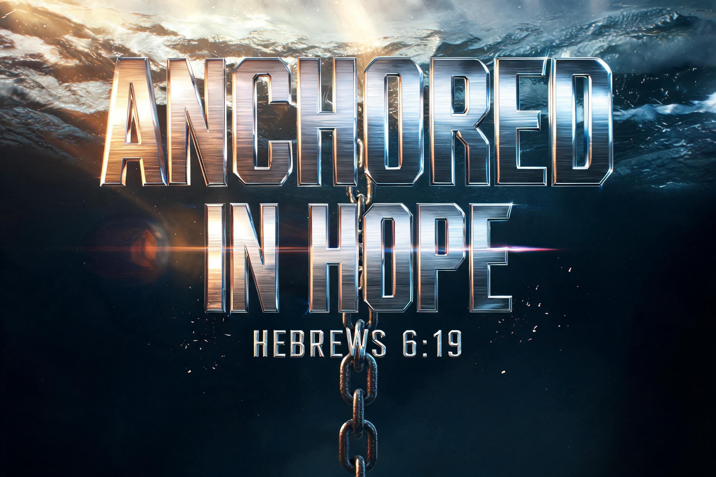 "ANCHORED IN HOPE 

HEBREWS 6:19" — Cinematic Action | AI Text Effect Generator
