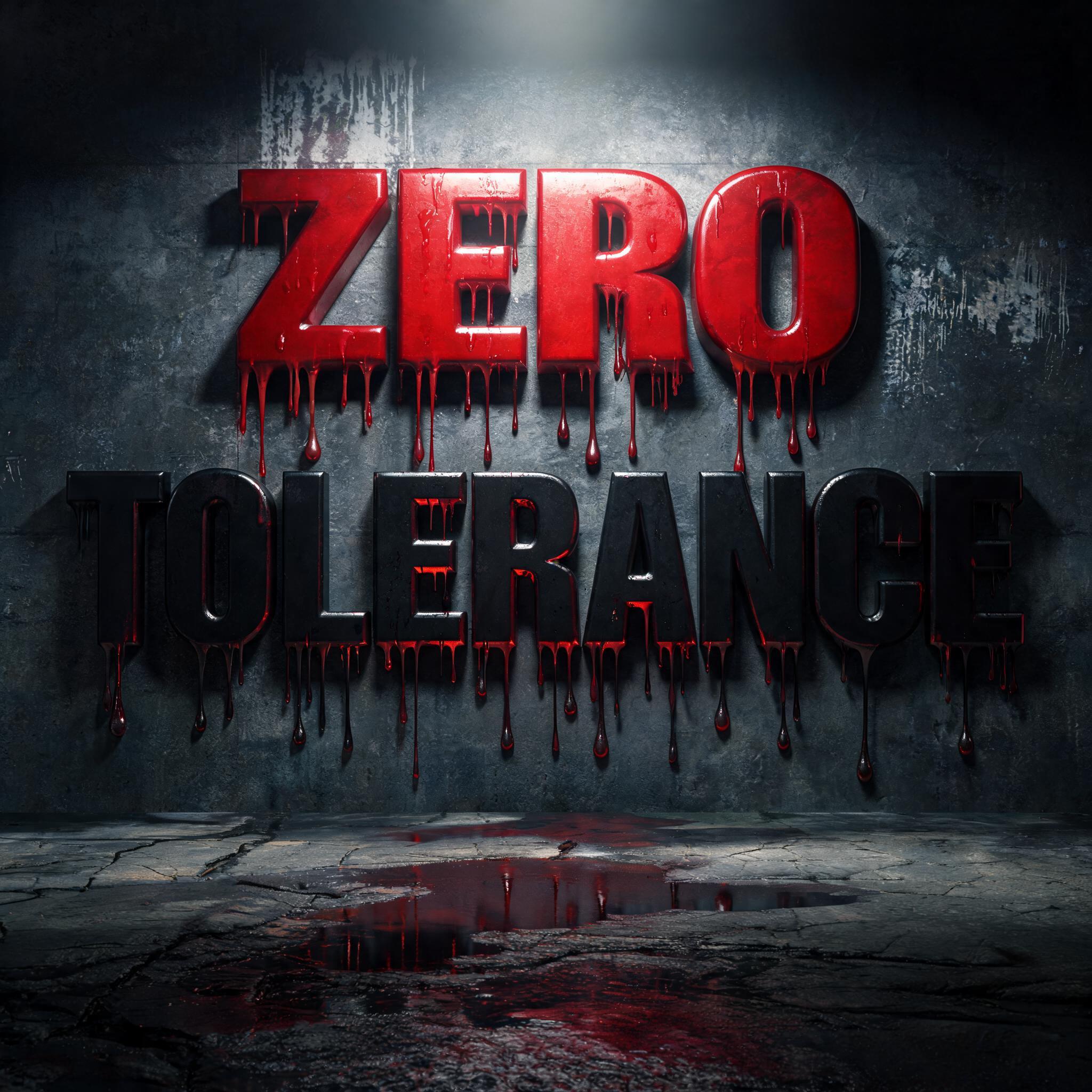 "zero tolerance" — Drip Font | AI Text Effect Generator