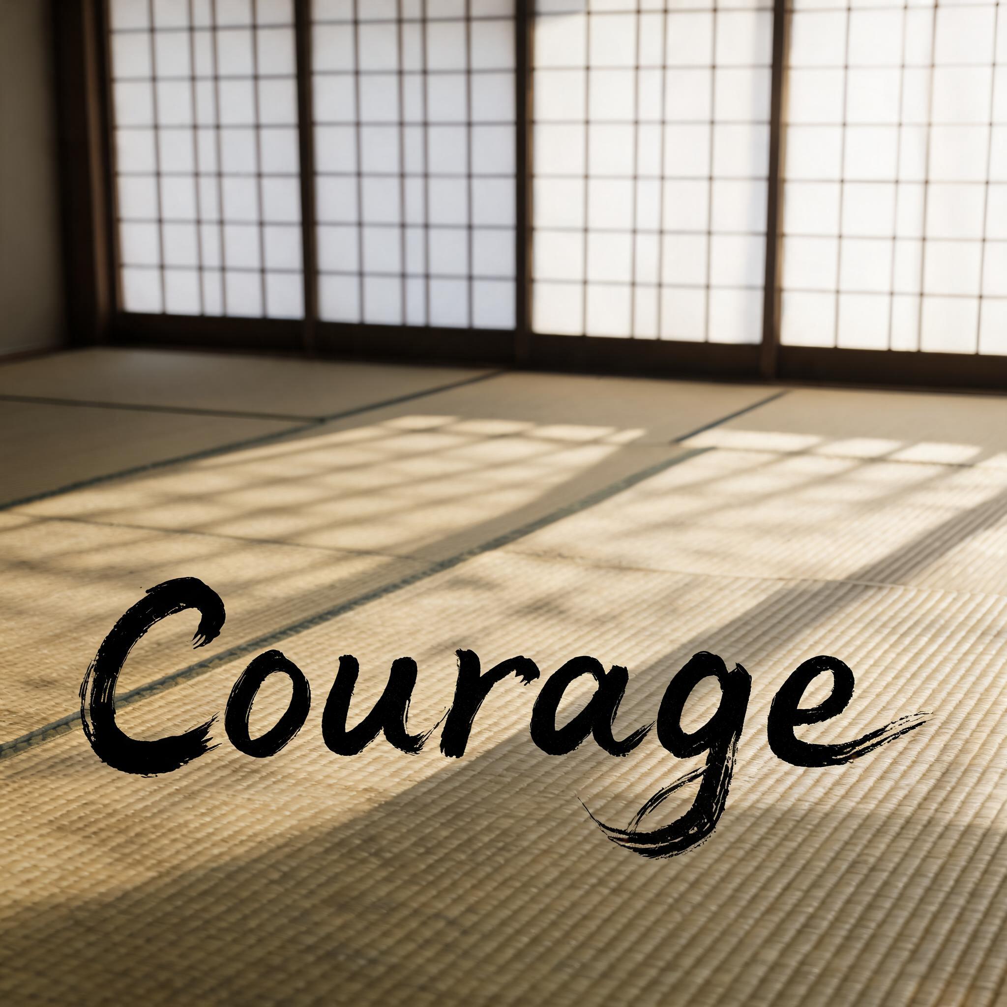 "Courage" — Brush Japanese Ink | AI Text Effect Generator