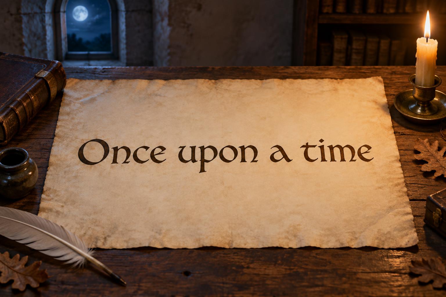 "Once upon a time" —  | AI Text Effect Generator