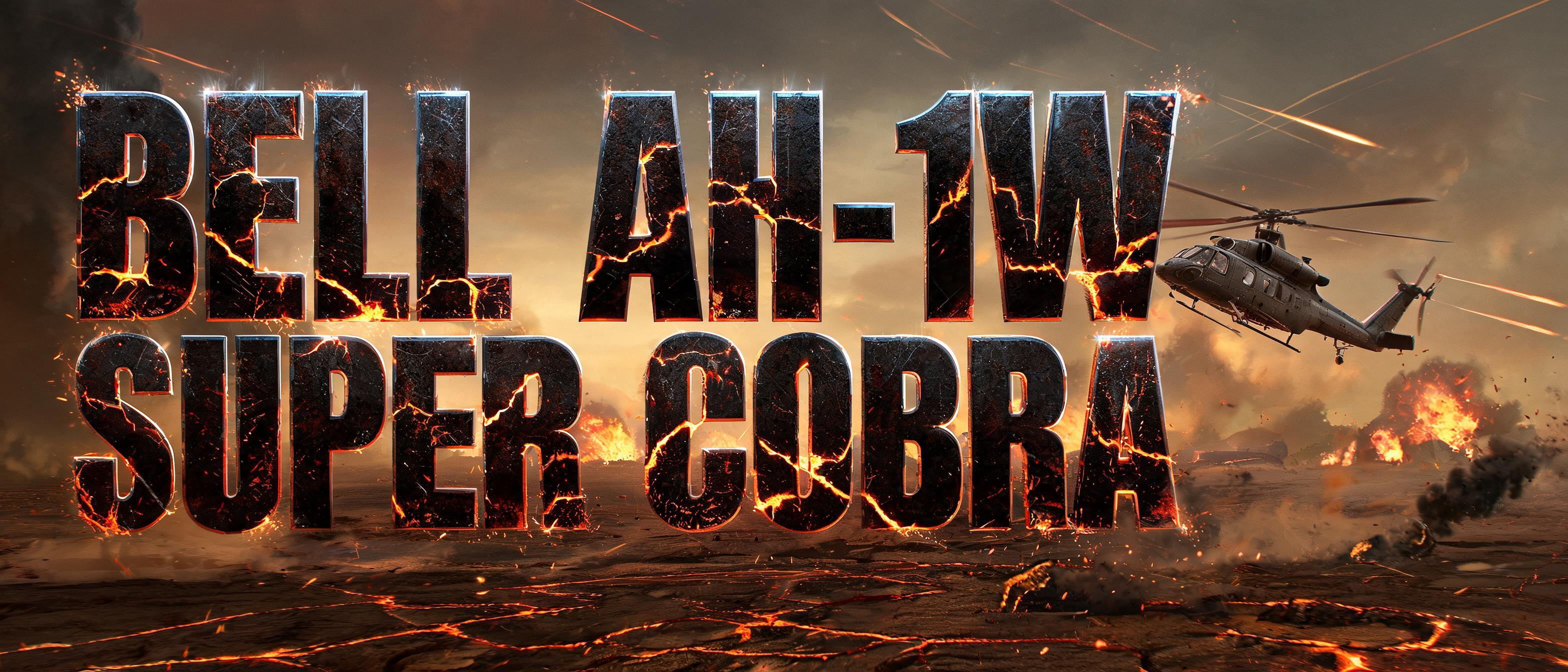 "BELL AH-1W SUPER CORBA" — Post Apocalyptic | AI Text Effect Generator