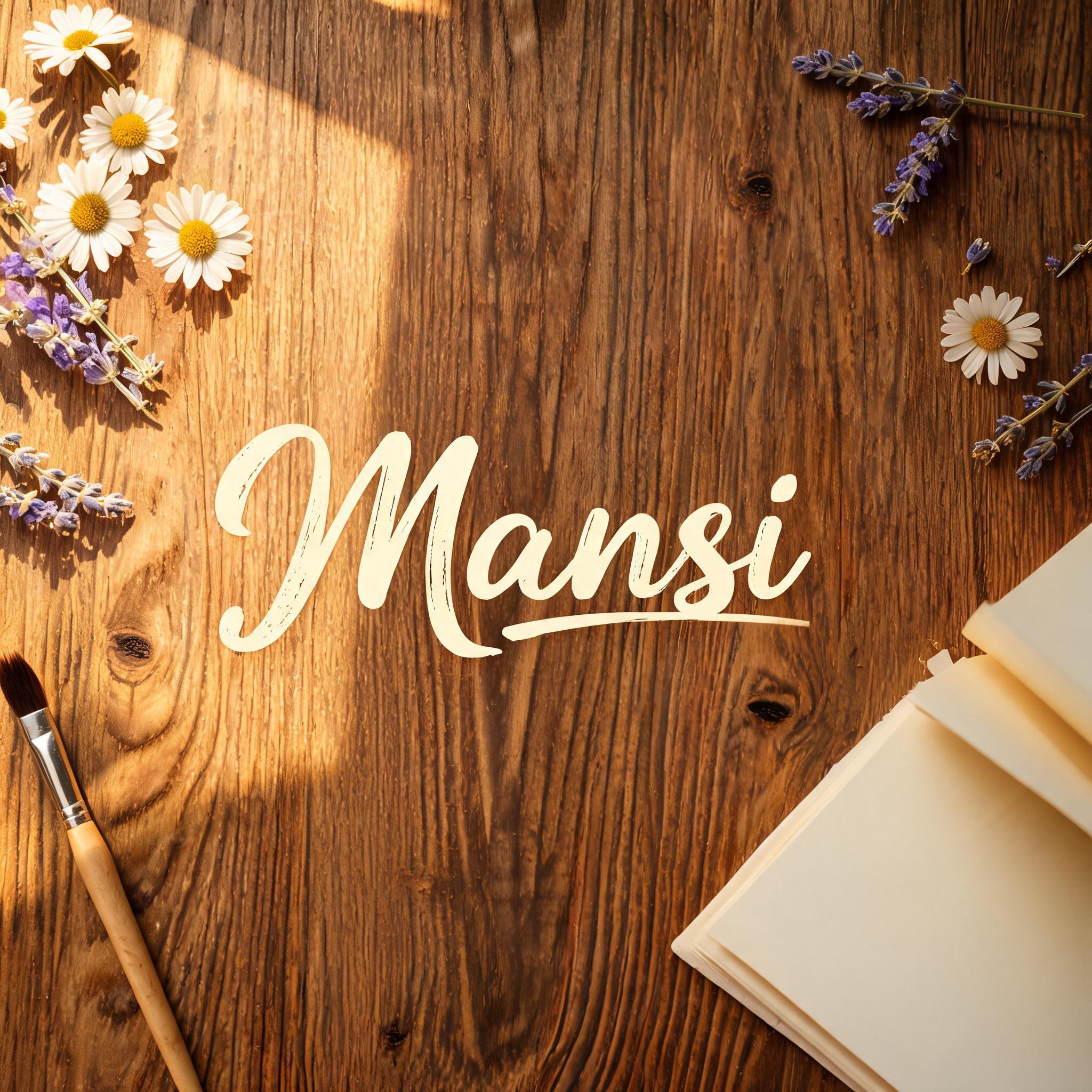 "Mansi" —  | AI Text Effect Generator