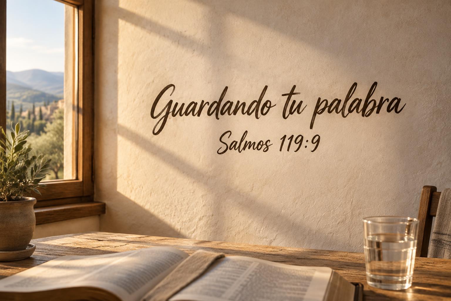 "Guardando tu palabra  Salmos 119:9" —  | AI Text Effect Generator