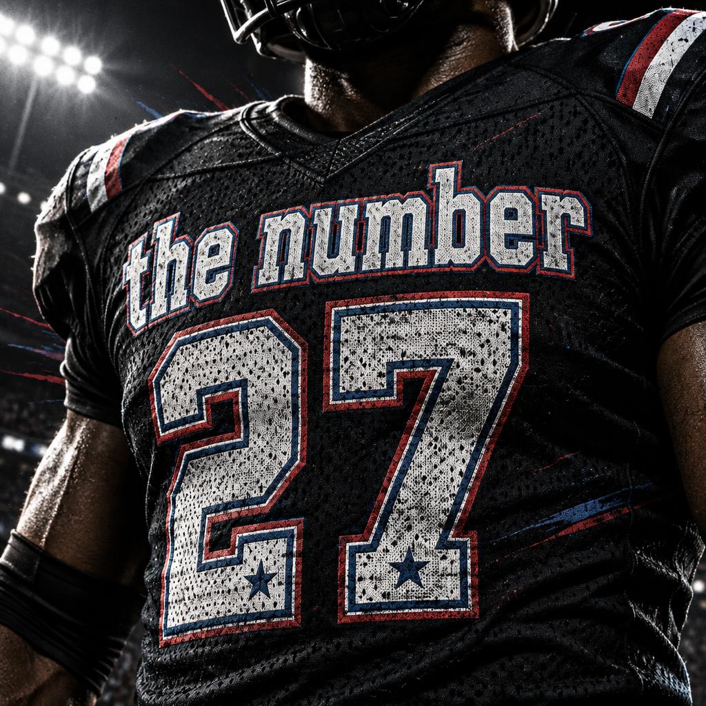 "the number 27" — Sports | AI Text Effect Generator