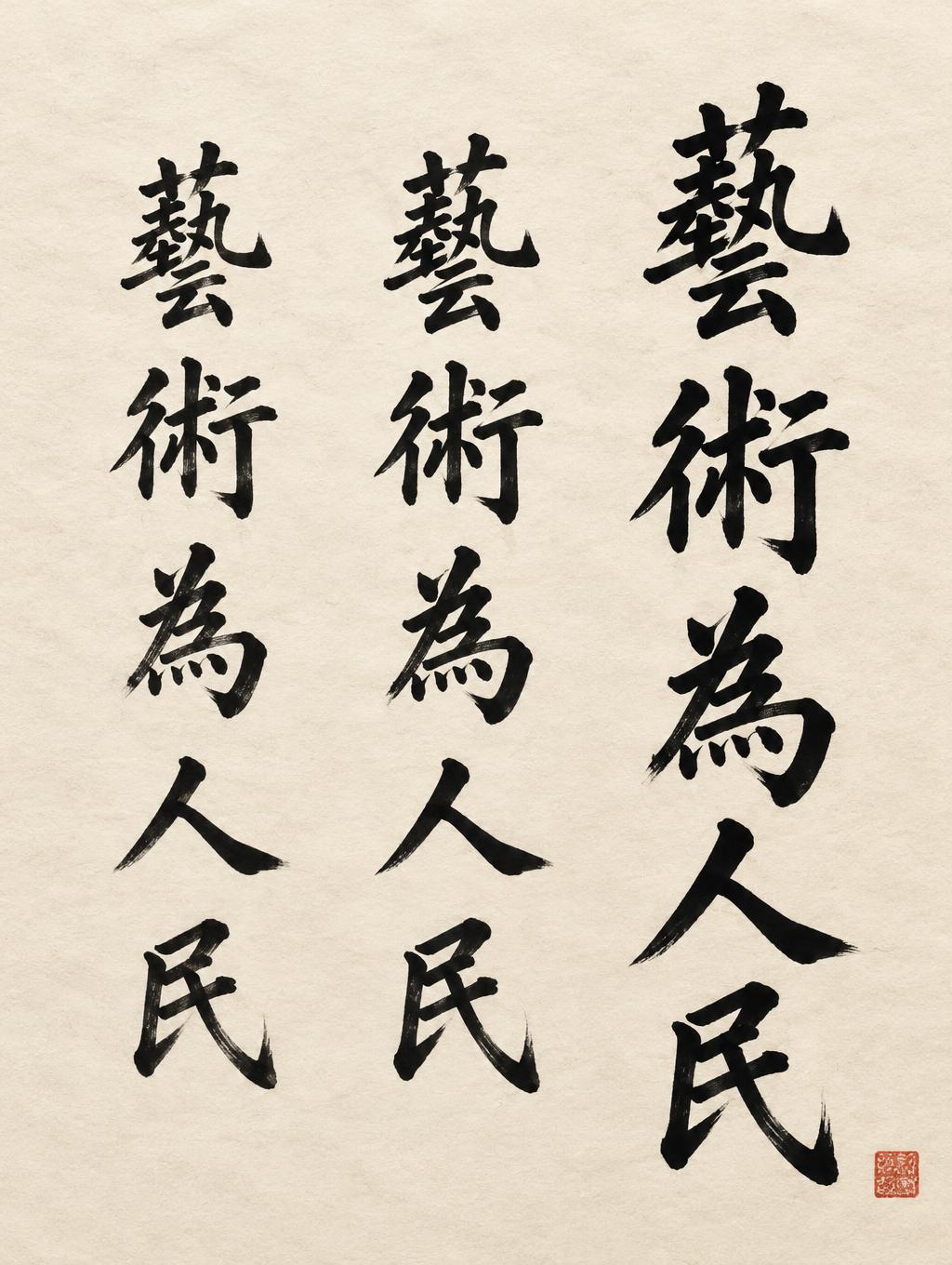 "藝術為人民
藝術為人民
藝術為人民" — Brush Chinese Ink | AI Text Effect Generator