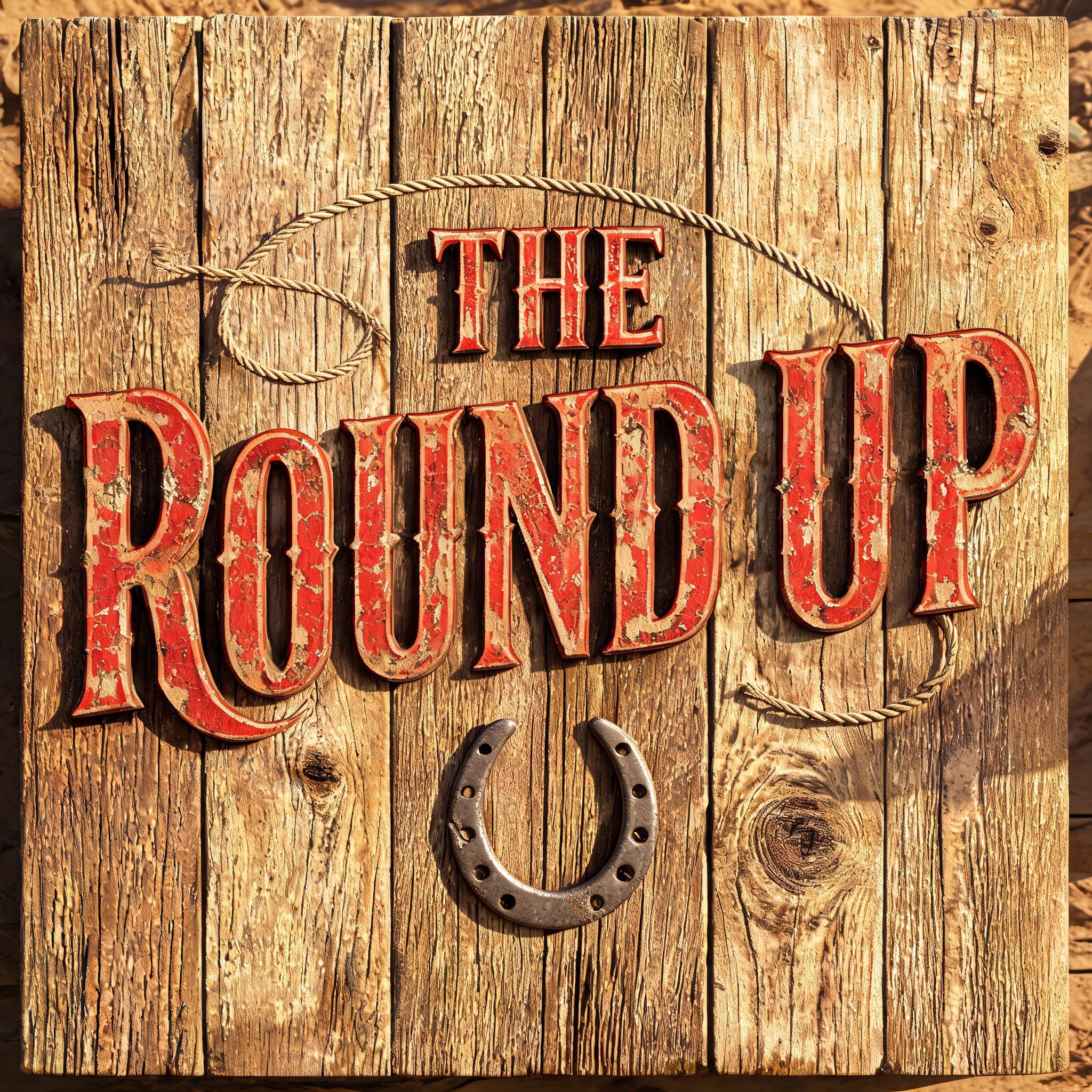 "The Round Up" — Western | AI Text Effect Generator