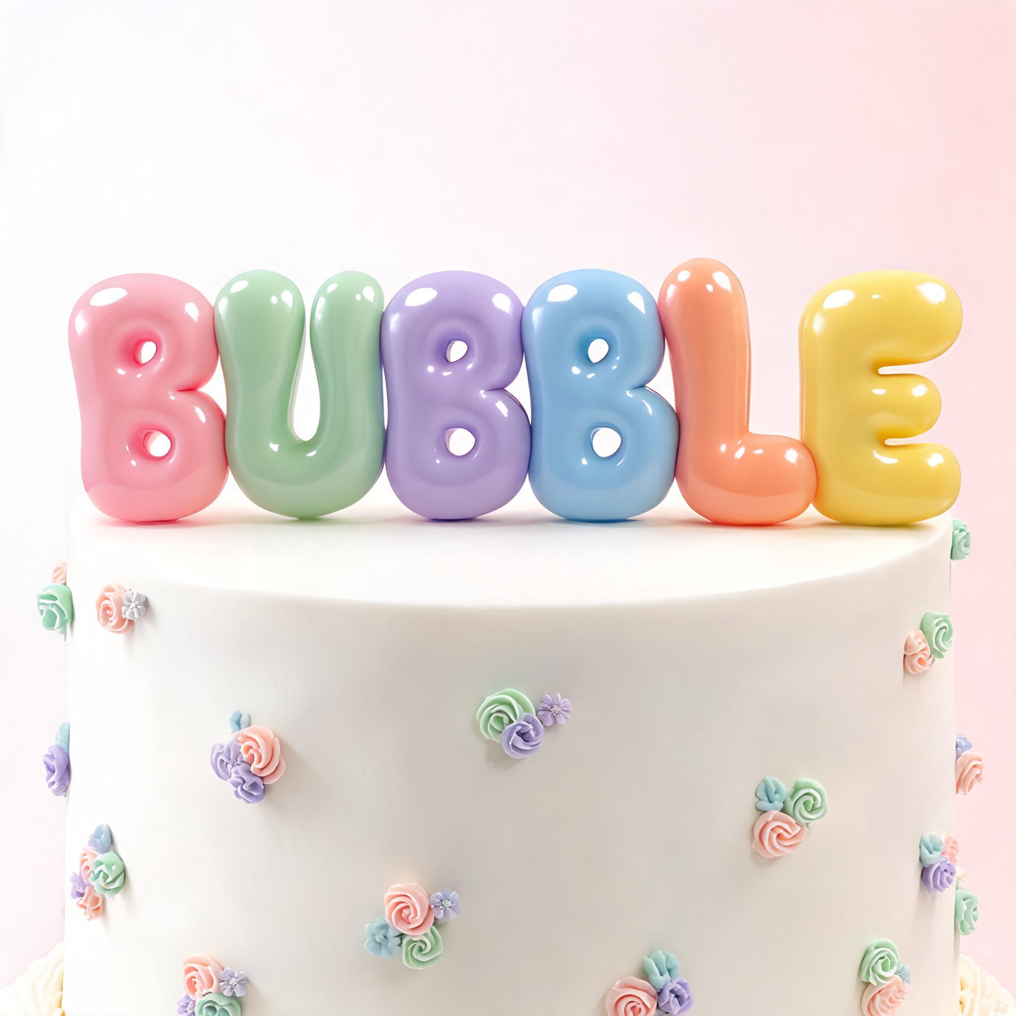 "BUBBLE" — 3d Bold Inflated | AI Text Effect Generator
