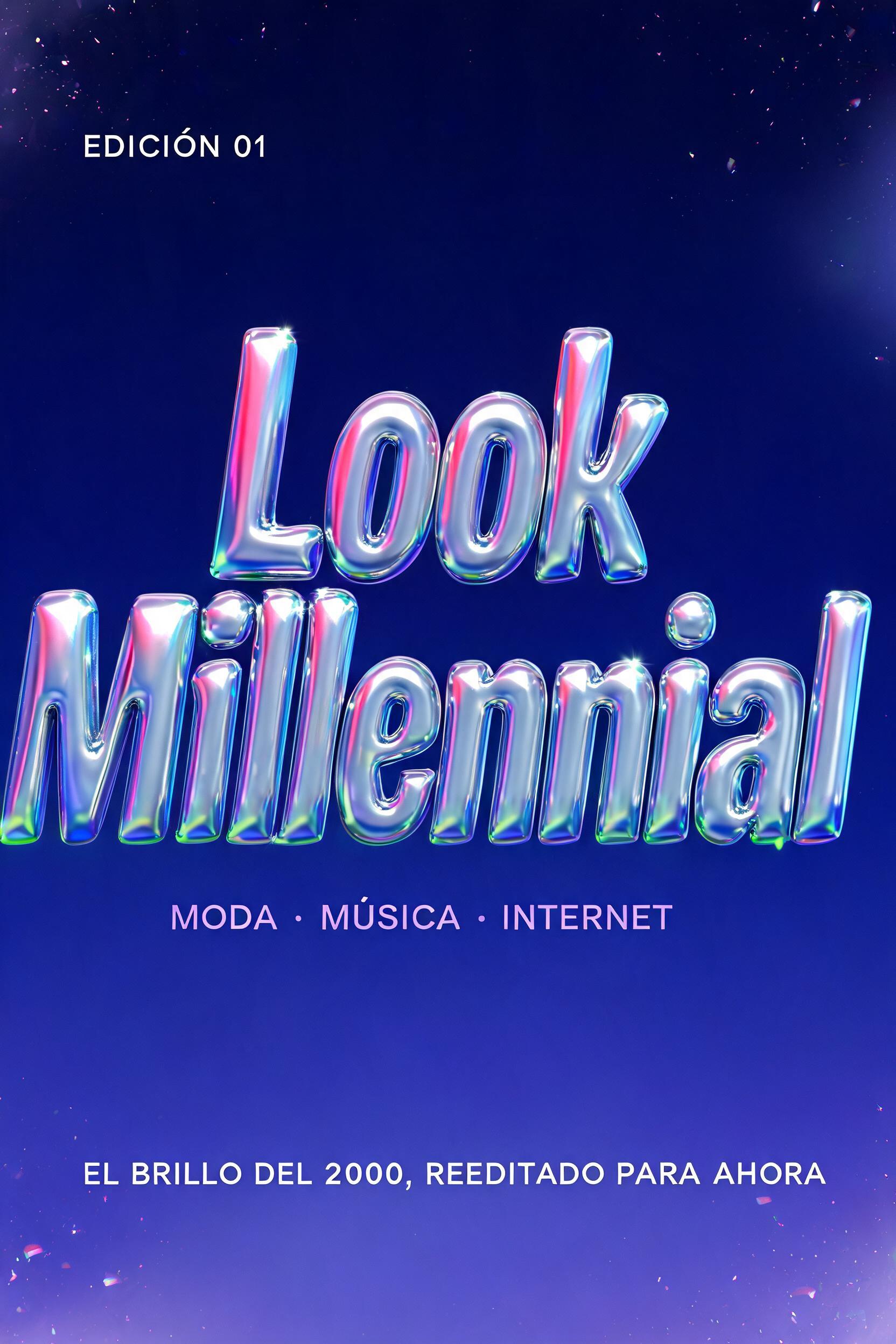 "Una portada de moda que diga "Look Millennial"" — Y2k | AI Text Effect Generator