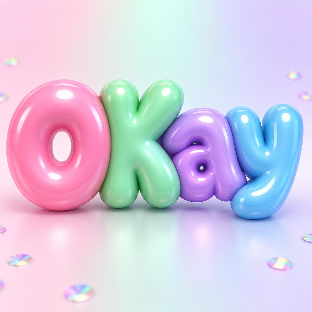 "OKay" — 3d Bold Inflated | AI Text Effect Generator