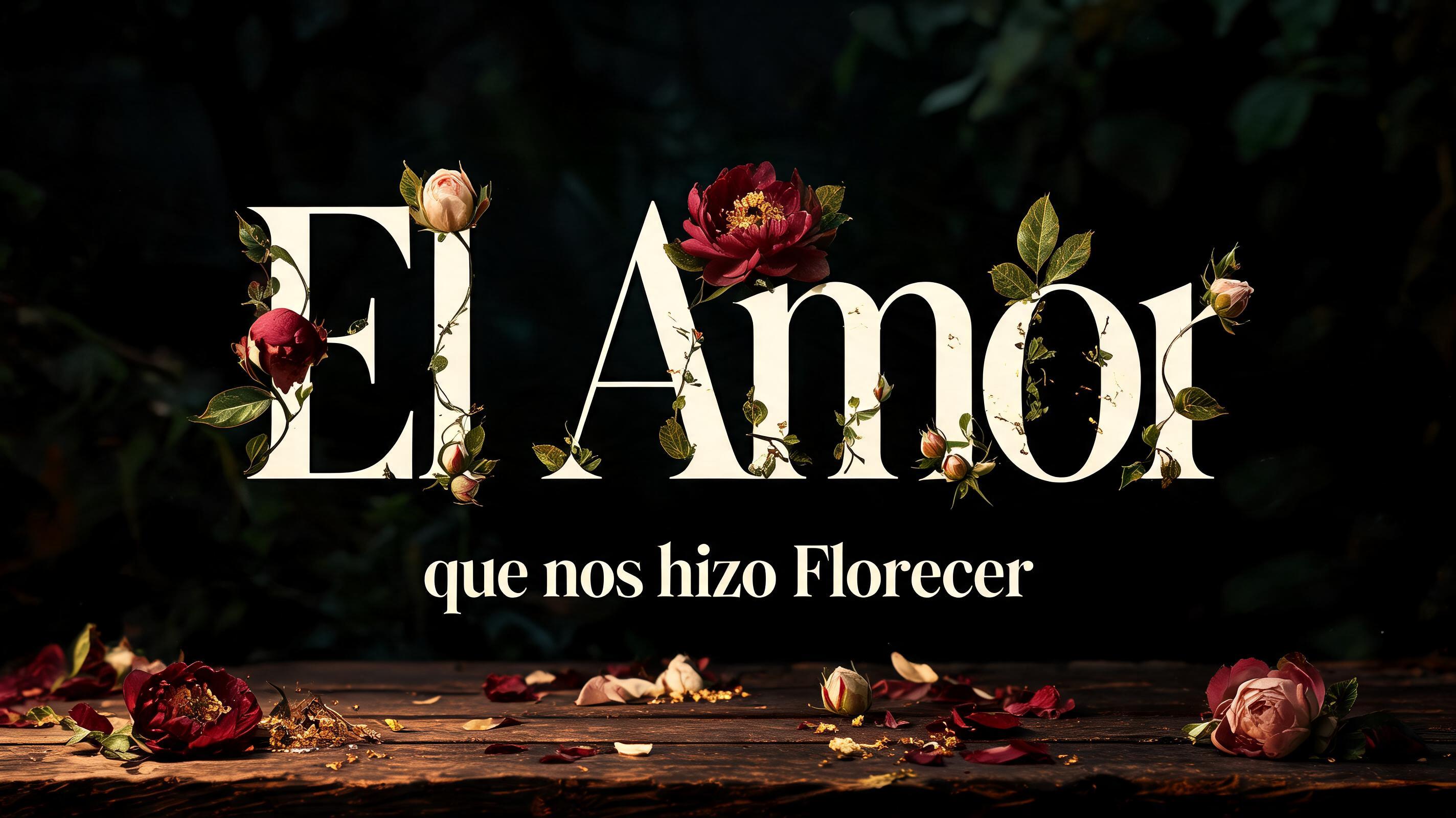 "El Amor que nos hizo Florecer
" — Floral | AI Text Effect Generator