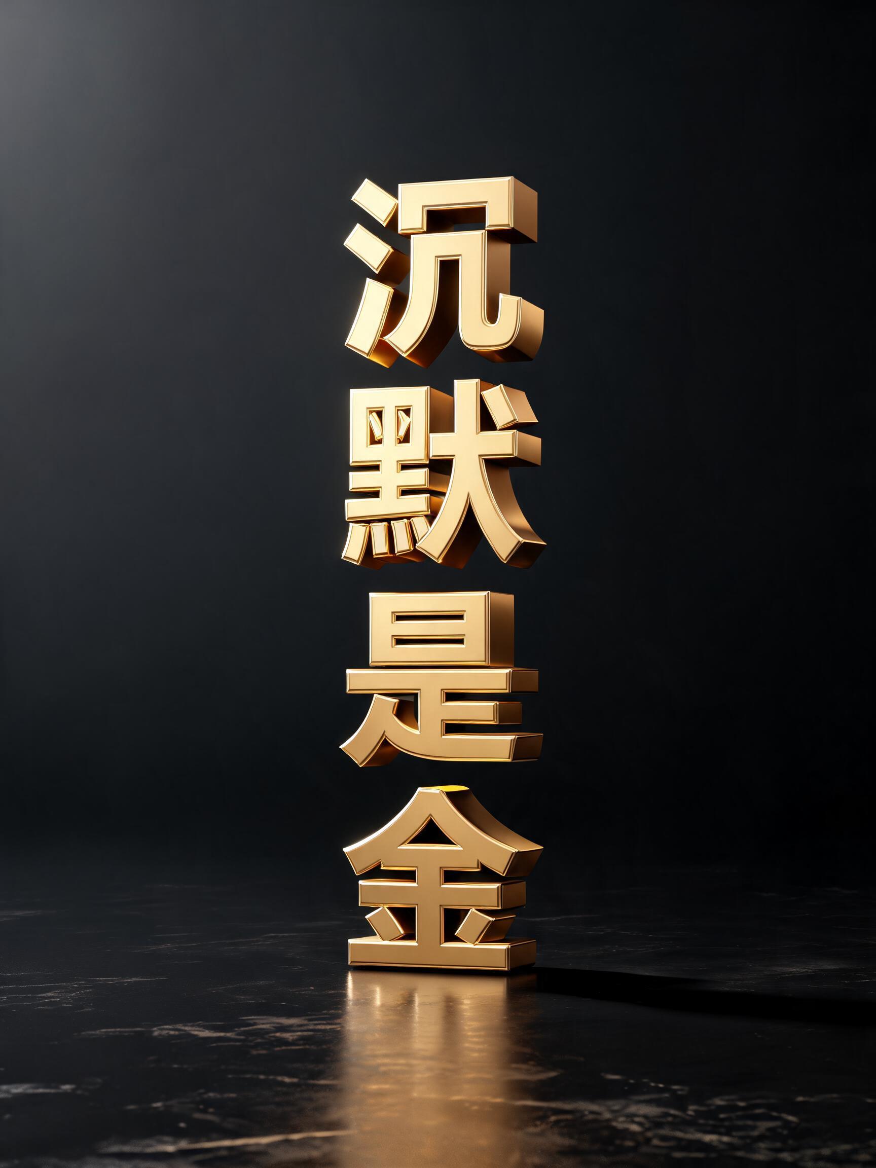 "沉默是金
" — 3d Bold | AI Text Effect Generator
