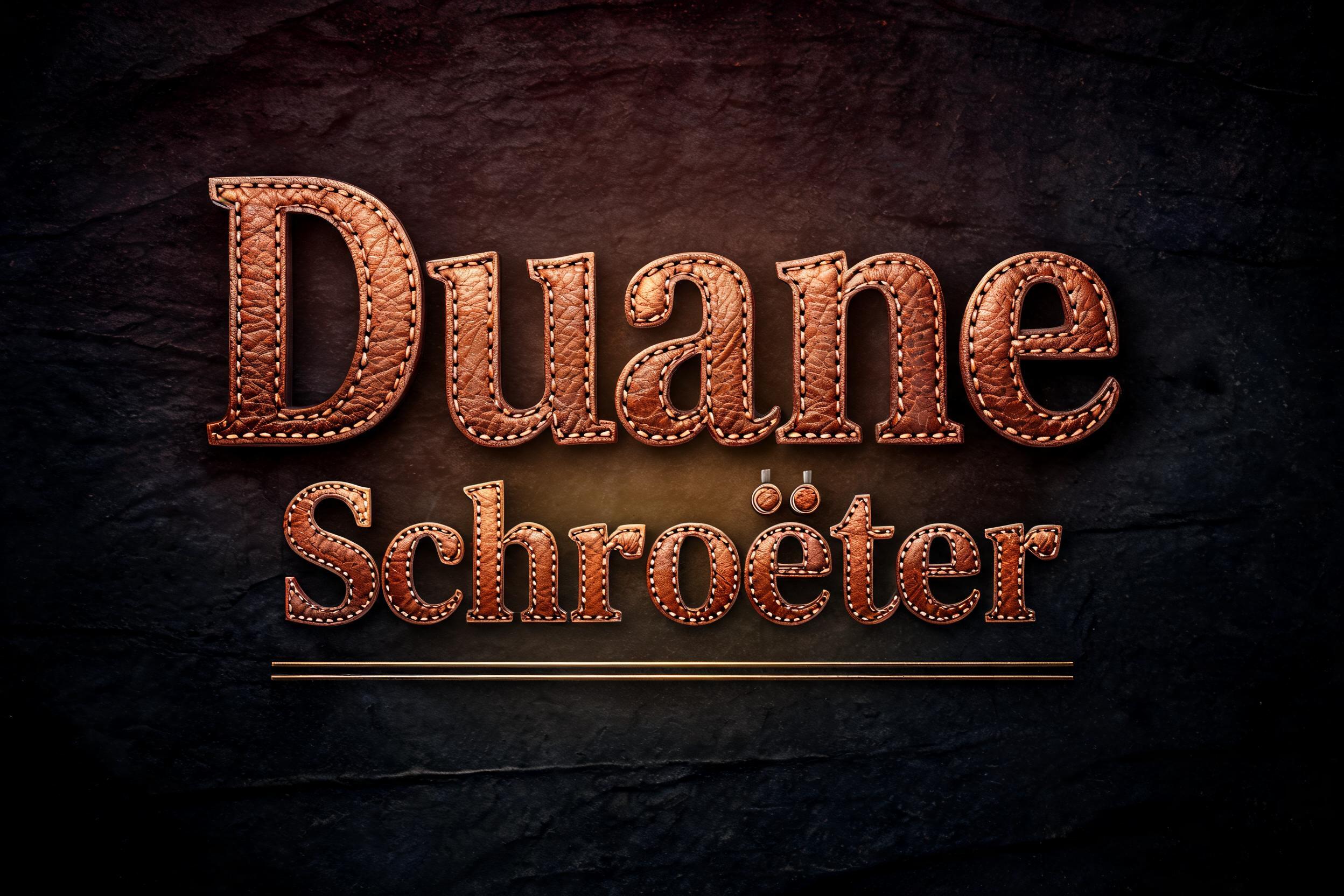 "Duane Schroëter" — Romantic Him | AI Text Effect Generator