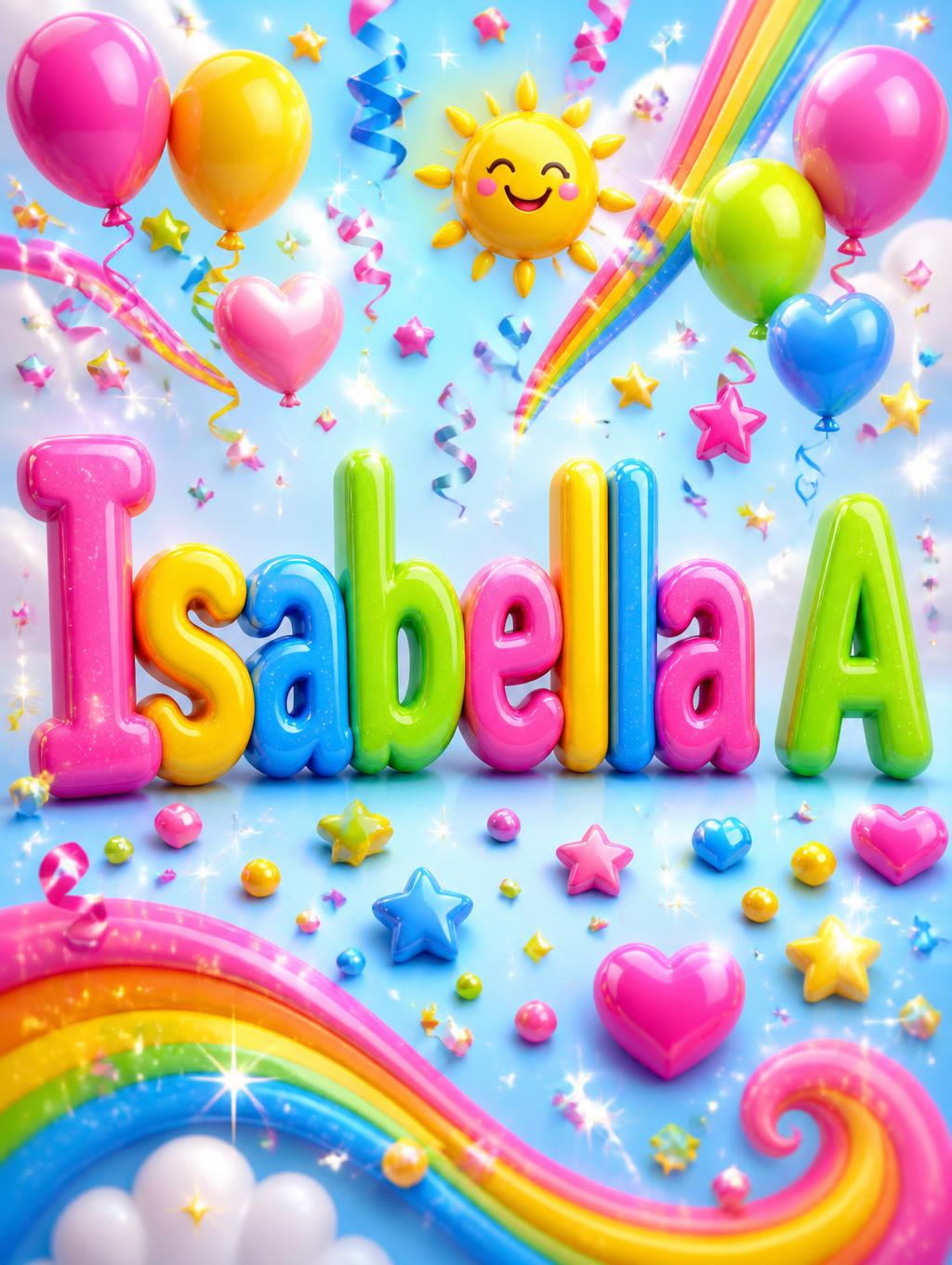 "Isabella A" — Kids Gift text effect