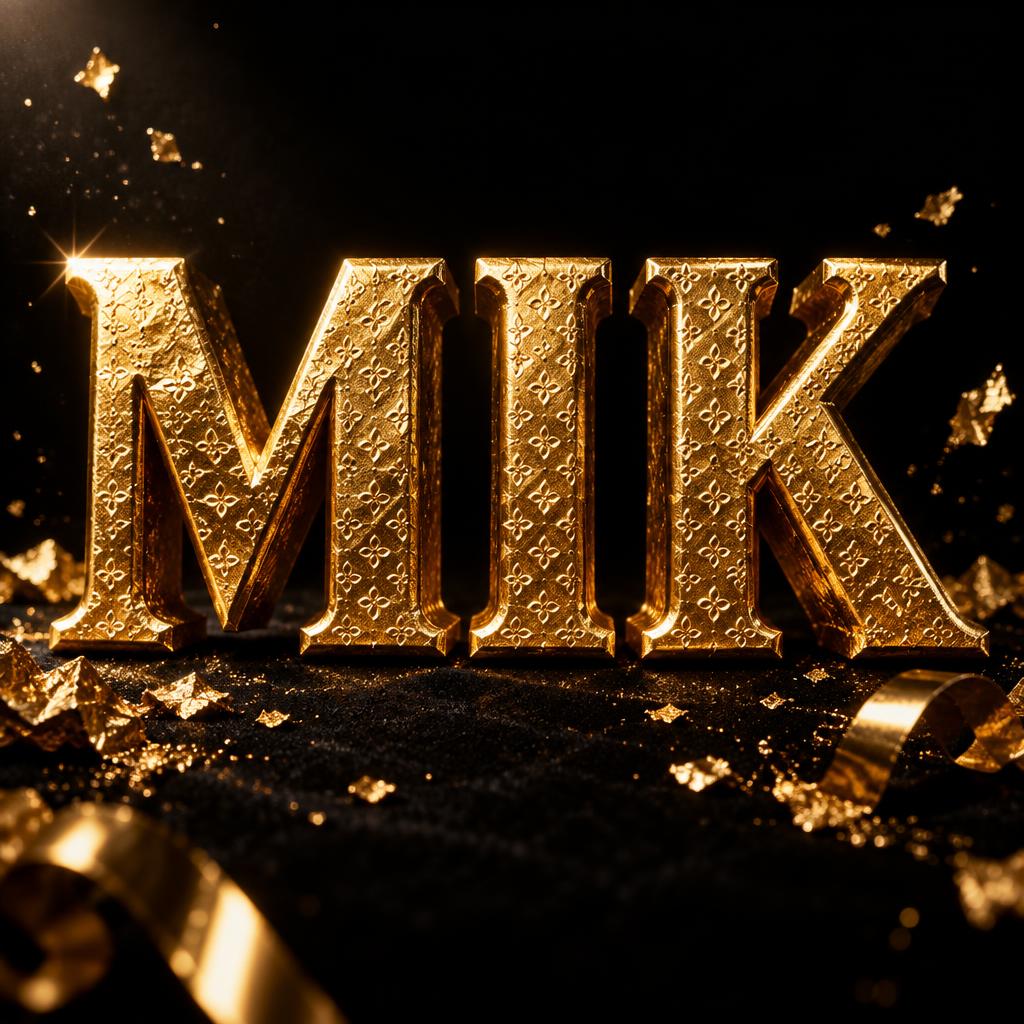 "MIK" — Luxury Gold | AI Text Effect Generator