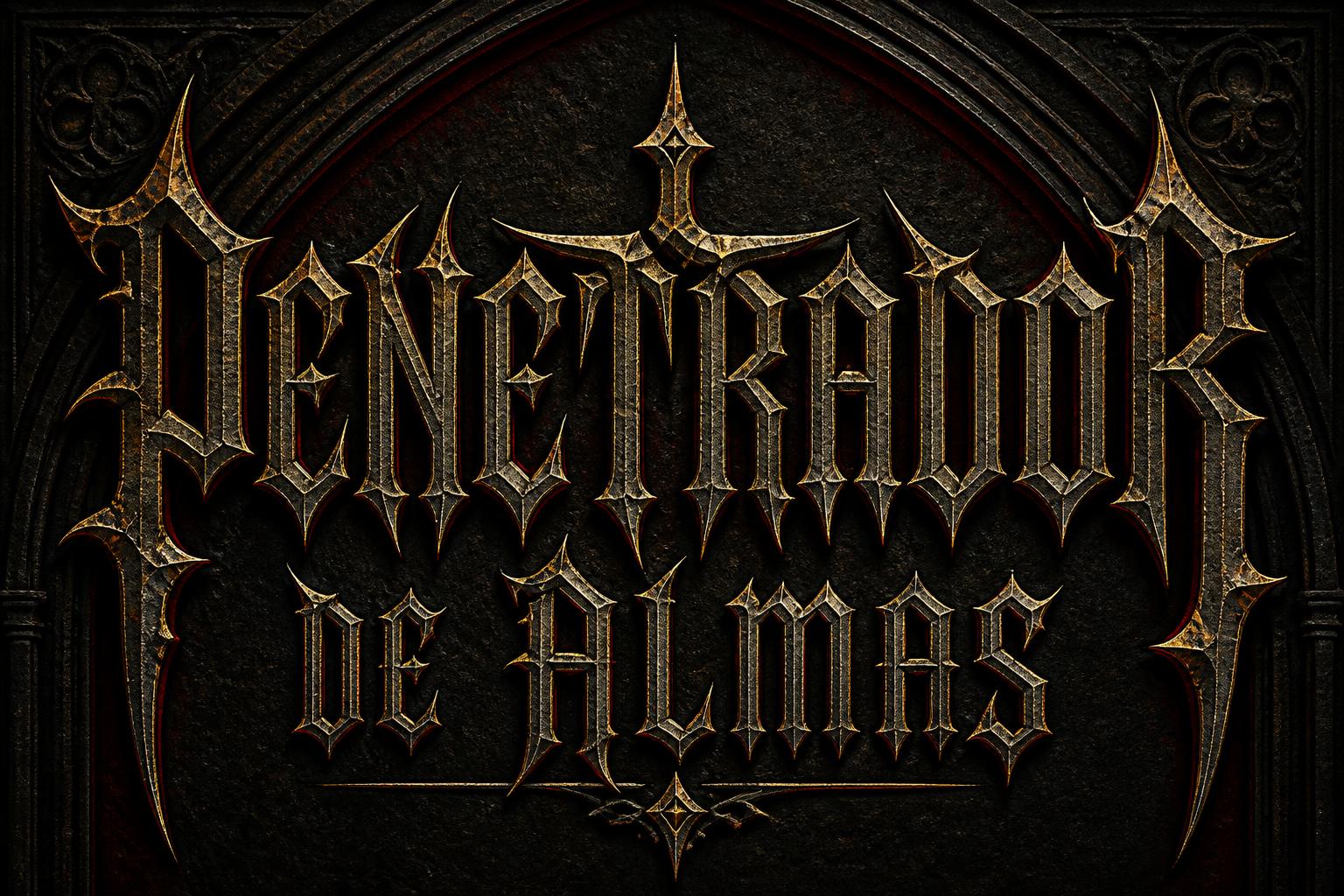 "PENETRADOR DE ALMAS" — Gothic Font | AI Text Effect Generator