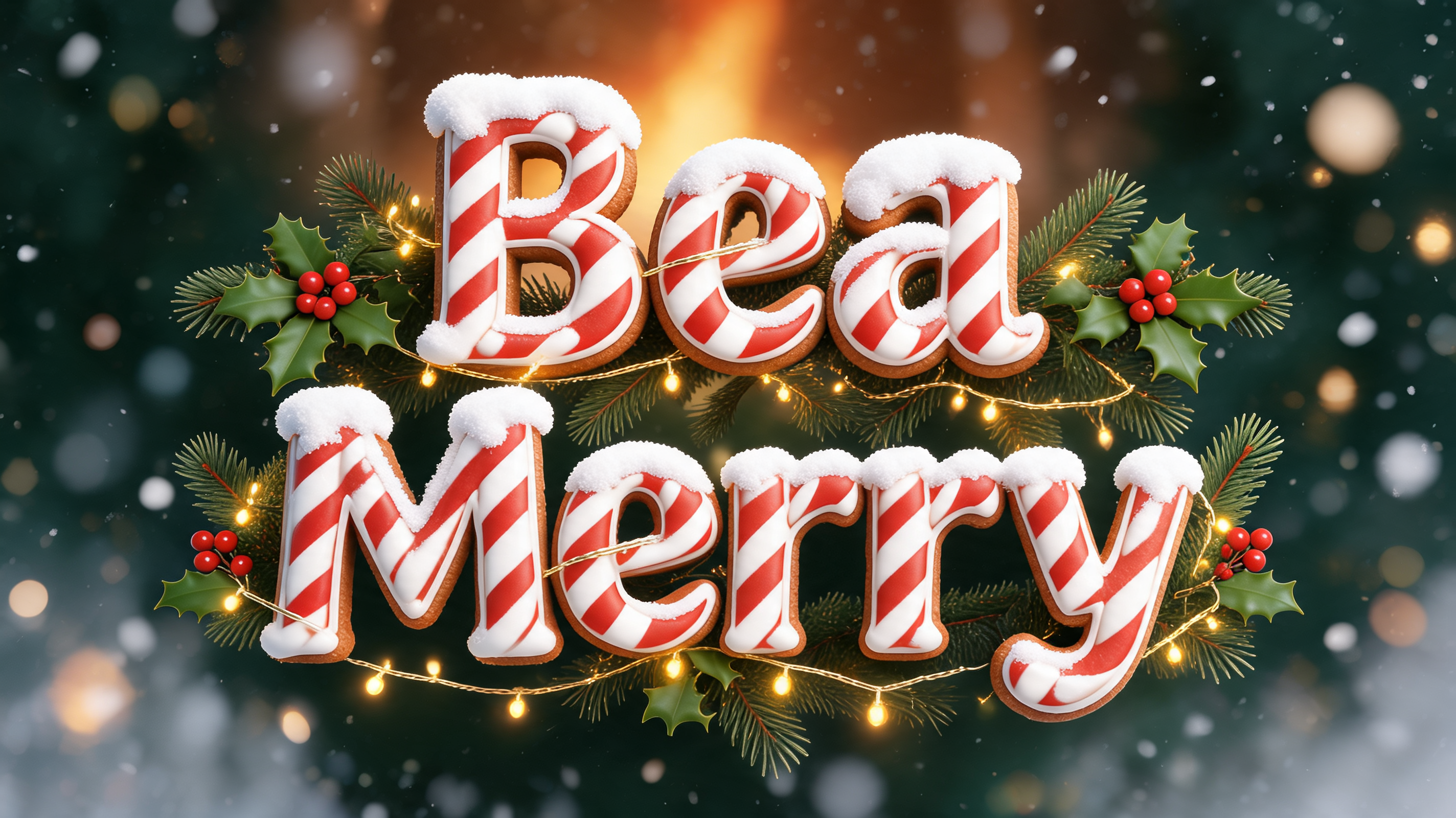 "Bea  Merry" — Christmas text effect