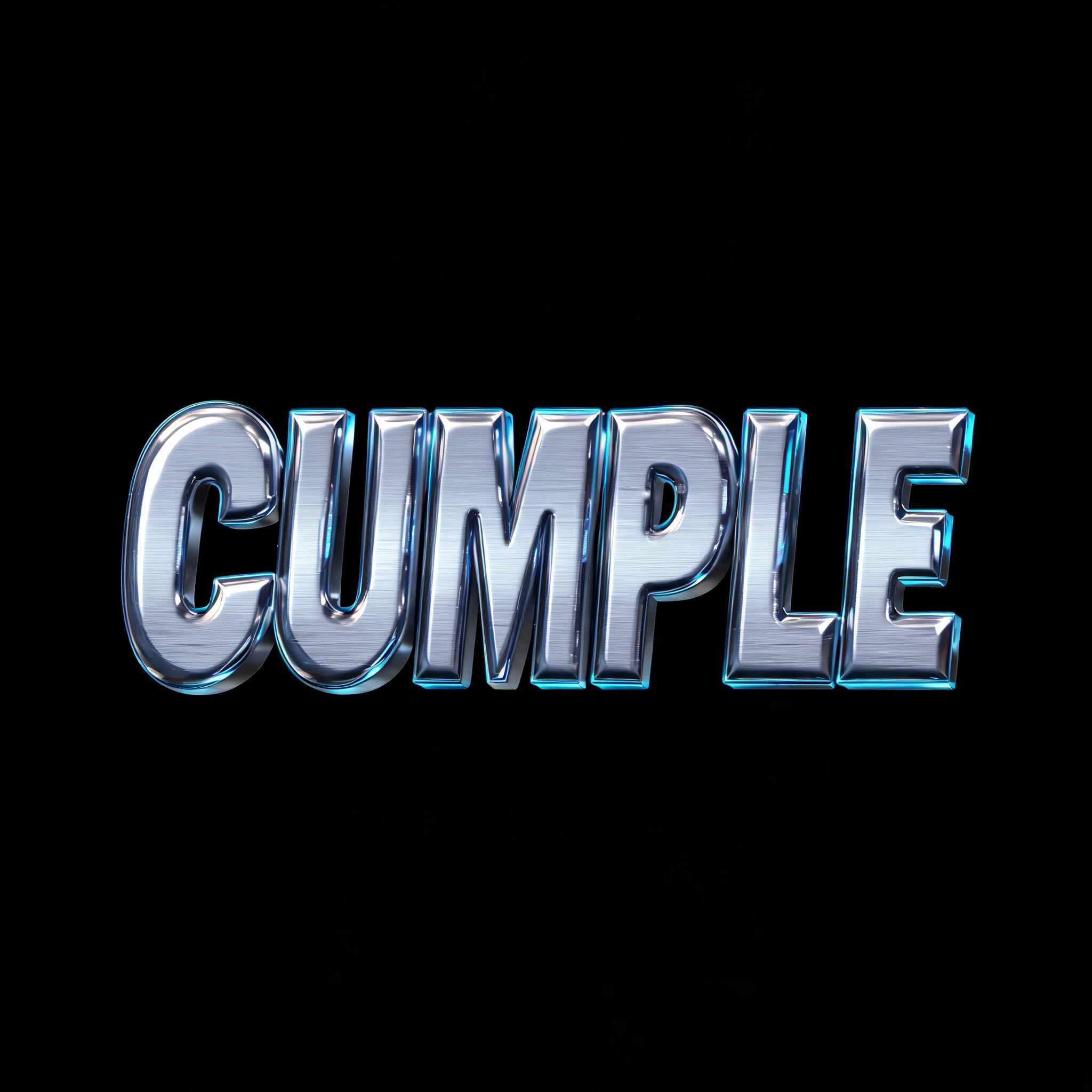 "Cumple" — Chrome Metal 3d | AI Text Effect Generator