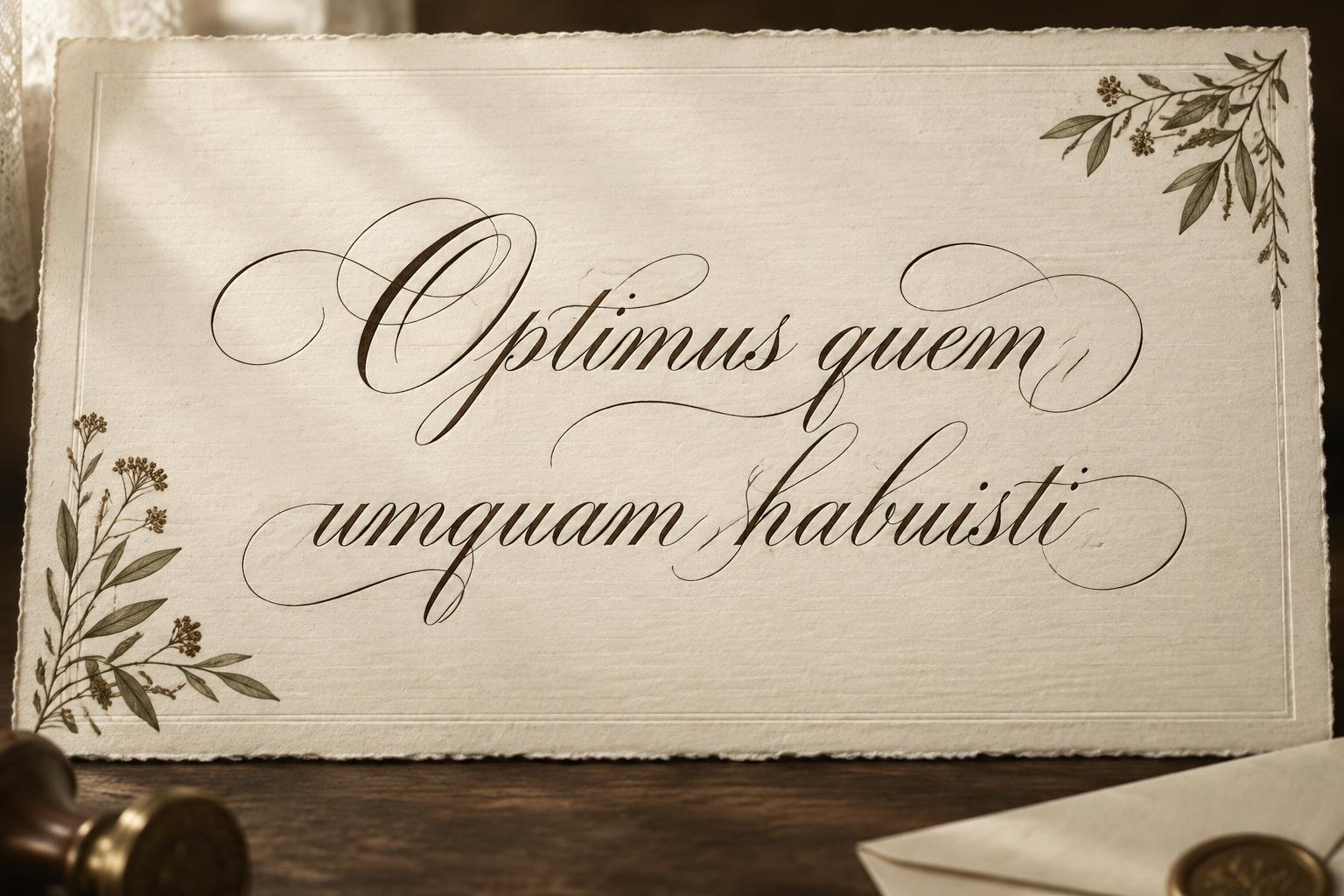 "Optimus quem umquam habuisti" —  | AI Text Effect Generator