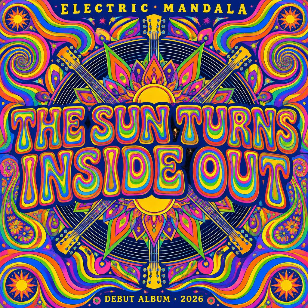 THE SUN TURNS
INSIDE OUT
ELECTRIC MANDALA
DEBUT ALBUM · 2026