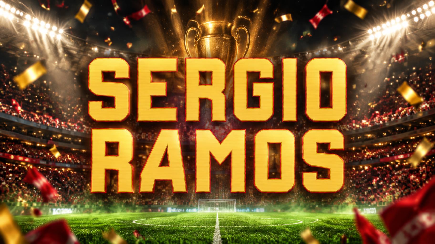 "SERGIO RAMOS" — Sports Football | AI Text Effect Generator