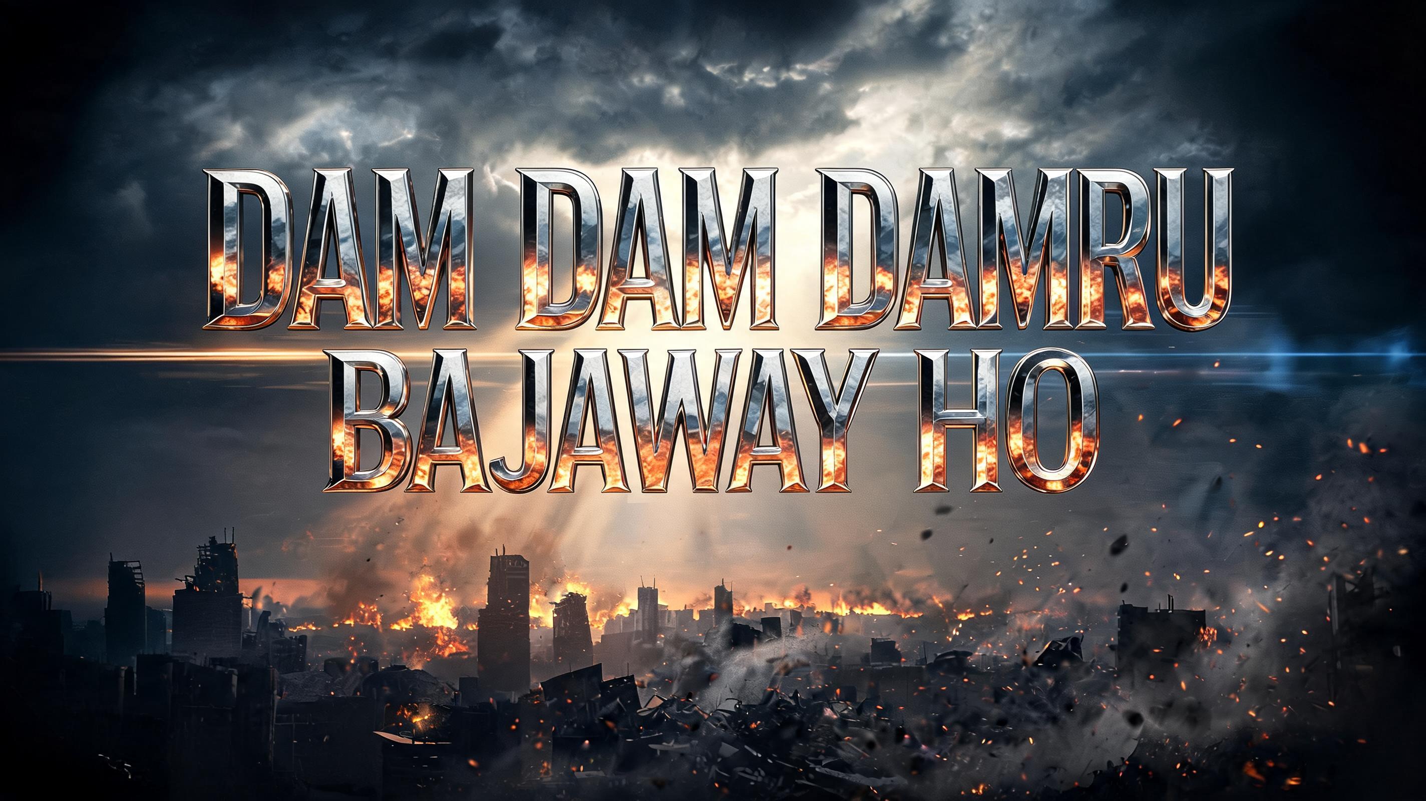 "DAM DAM DAMRU
BAJAWAY HO" — Cinematic Blockbuster | AI Text Effect Generator