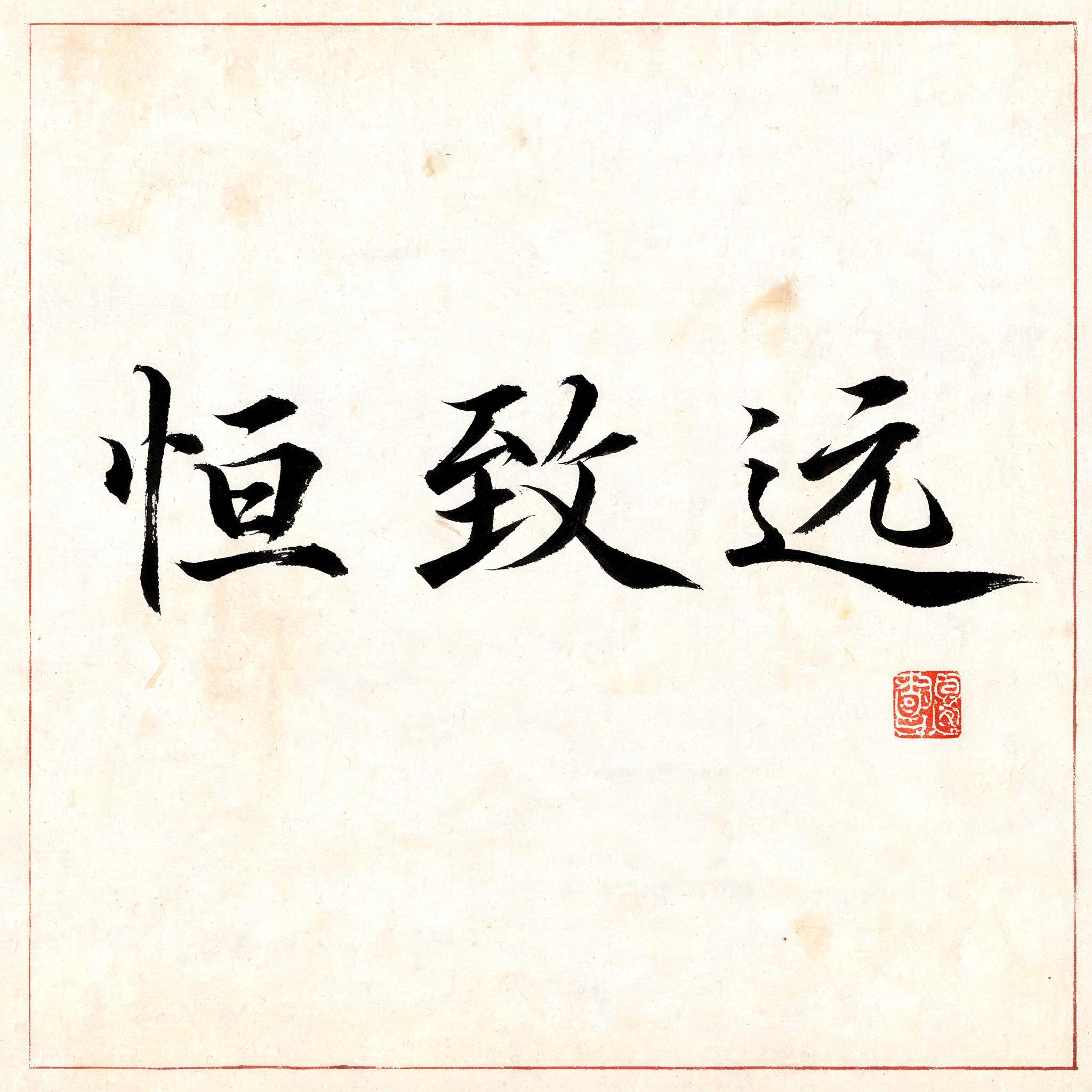 "恒致远" — Brush Chinese Ink | AI Text Effect Generator