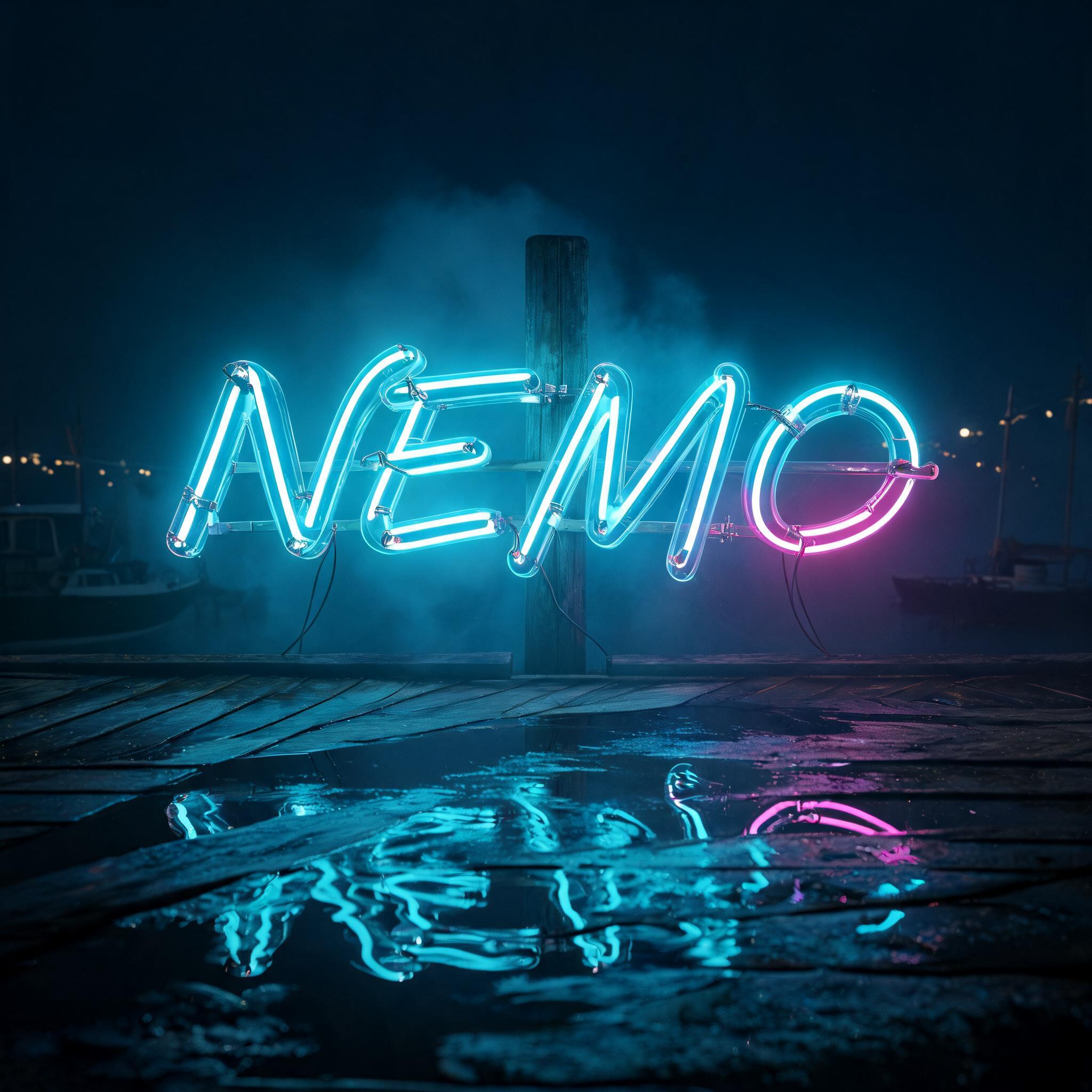 "Nemo" — Neon Glow | AI Text Effect Generator