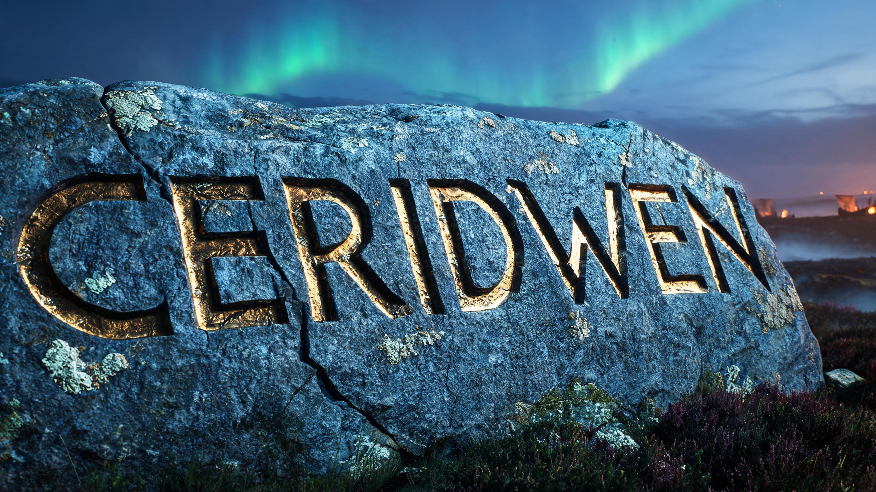 "  CERIDWEN  " — Viking | AI Text Effect Generator