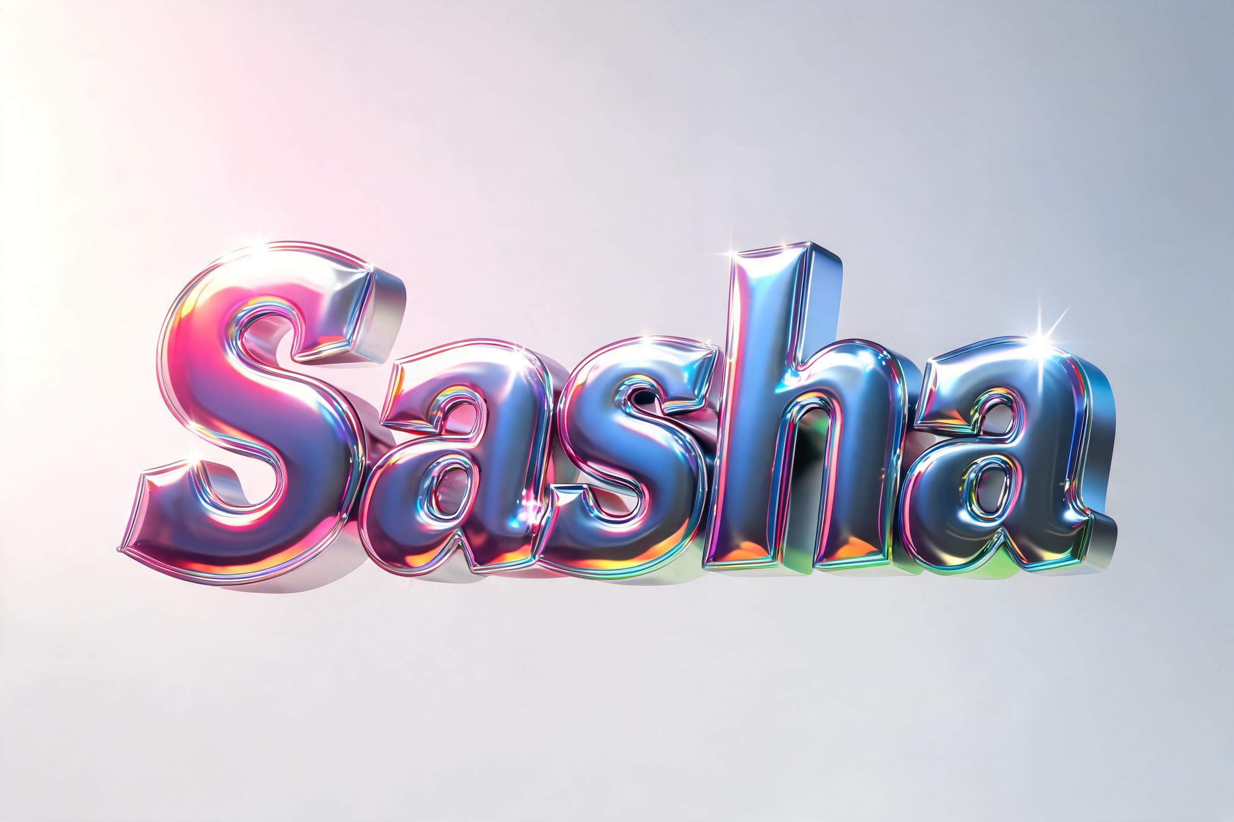 "Sasha
" — Y2k Chrome | AI Text Effect Generator