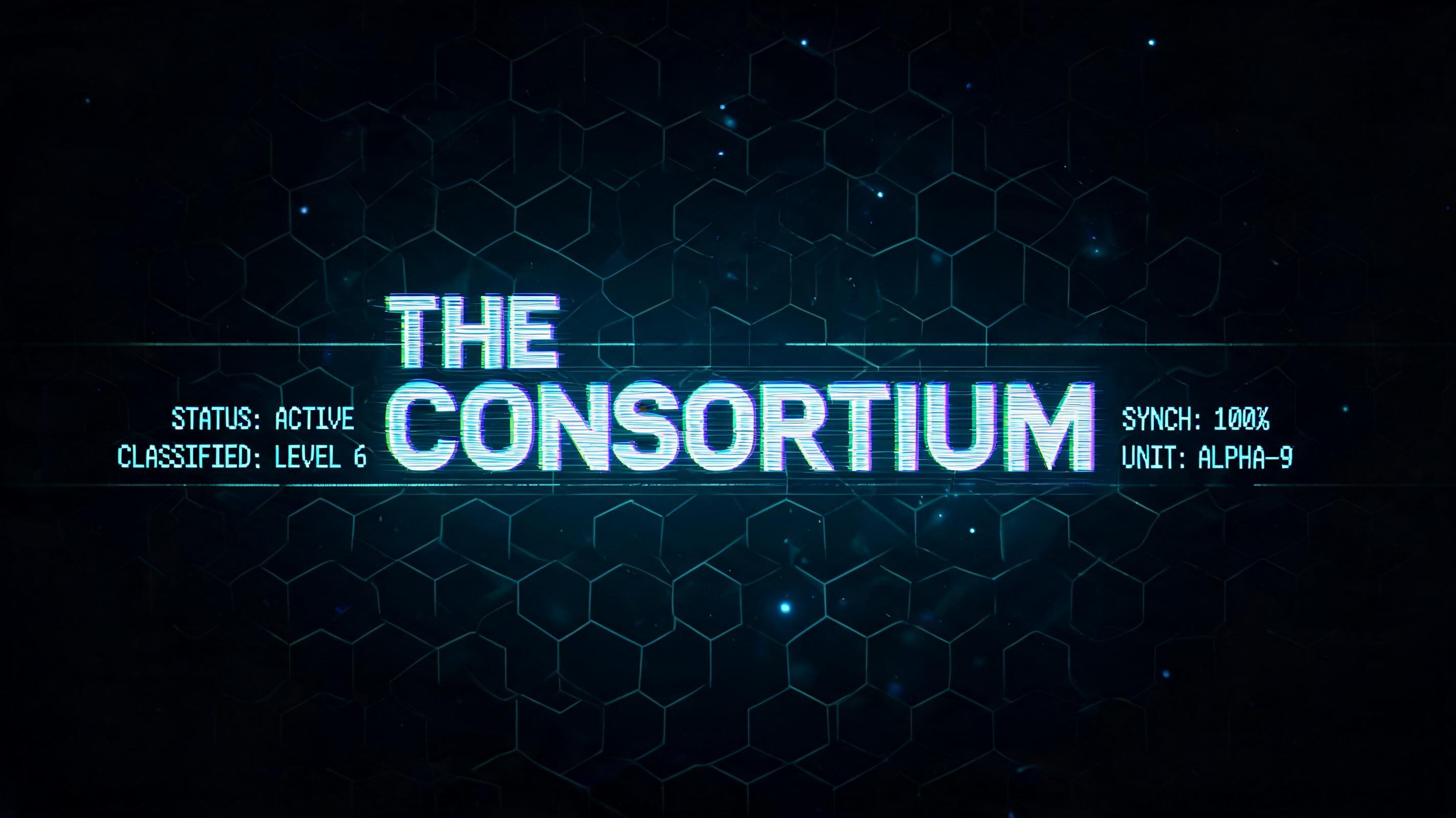 "THE CONSORTIUM" — Cyberpunk Hologram text effect