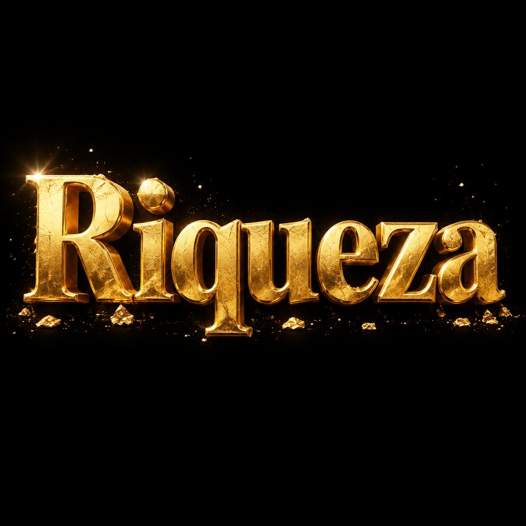 "Riqueza" — Luxury Gold | AI Text Effect Generator