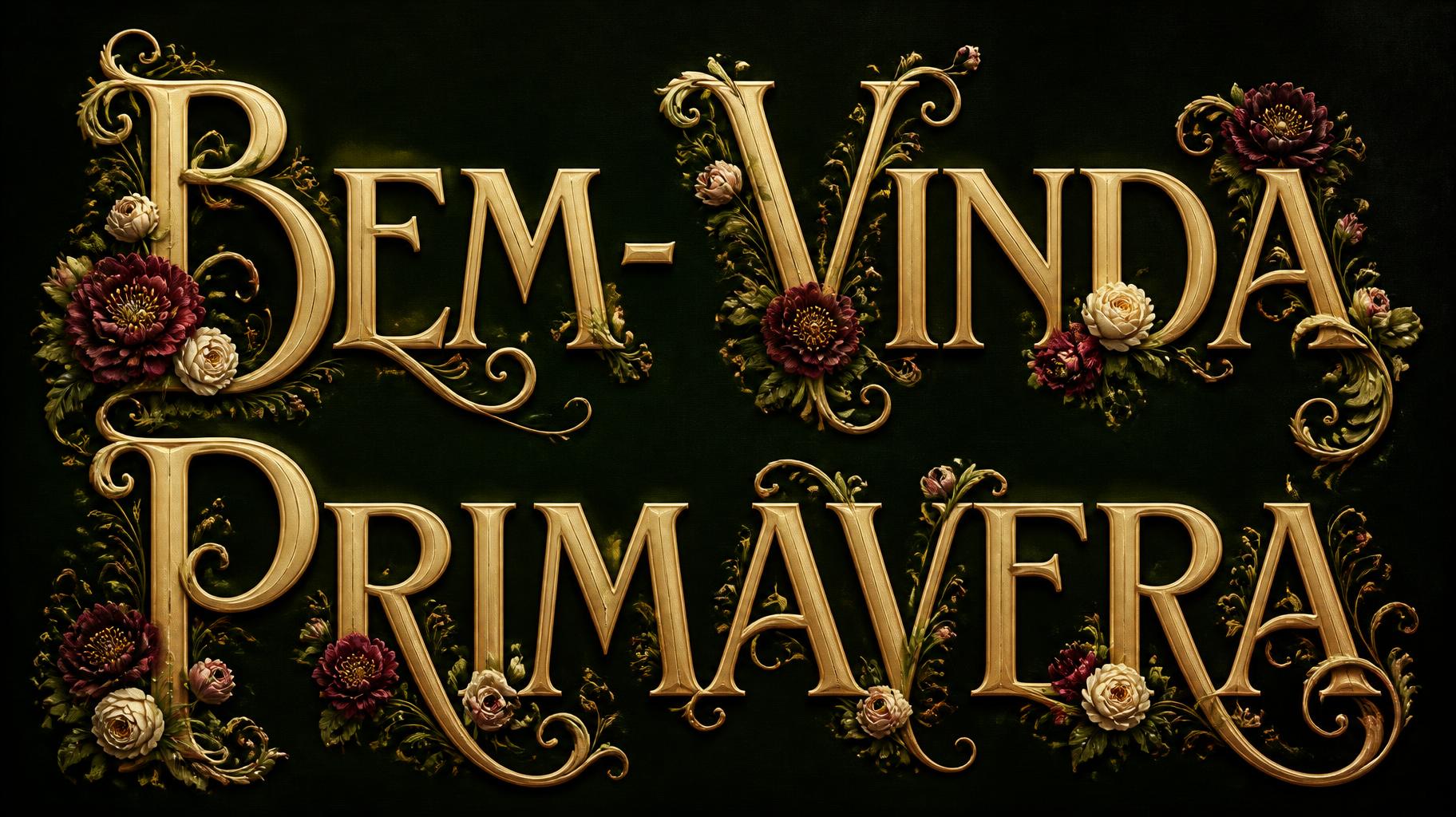 "BEM- VINDA PRIMAVERA" — Floral | AI Text Effect Generator