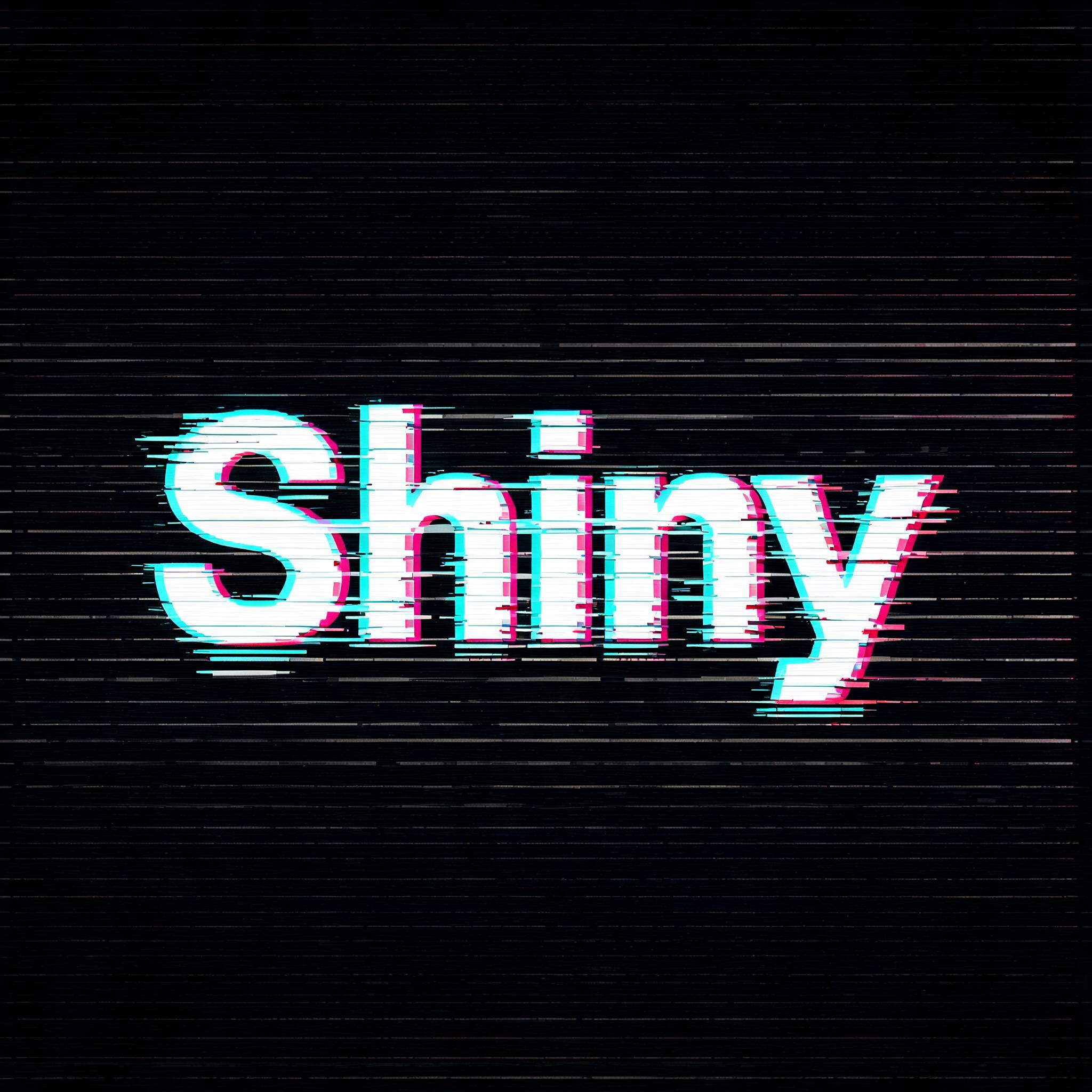 "Shiny" — Glitch | AI Text Effect Generator